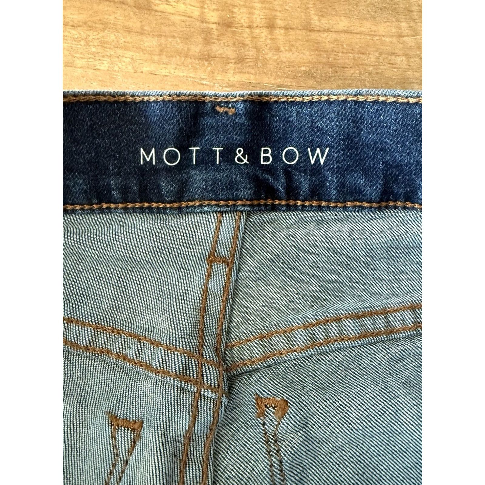 Mott & Bow VINTAGE Mott & Bow Boyfriend Jeans Womens 24x28 26x28 Straight Denim Blue 5-Pocket Mens Girls Size 42" / US 20 - 3 Thumbnail