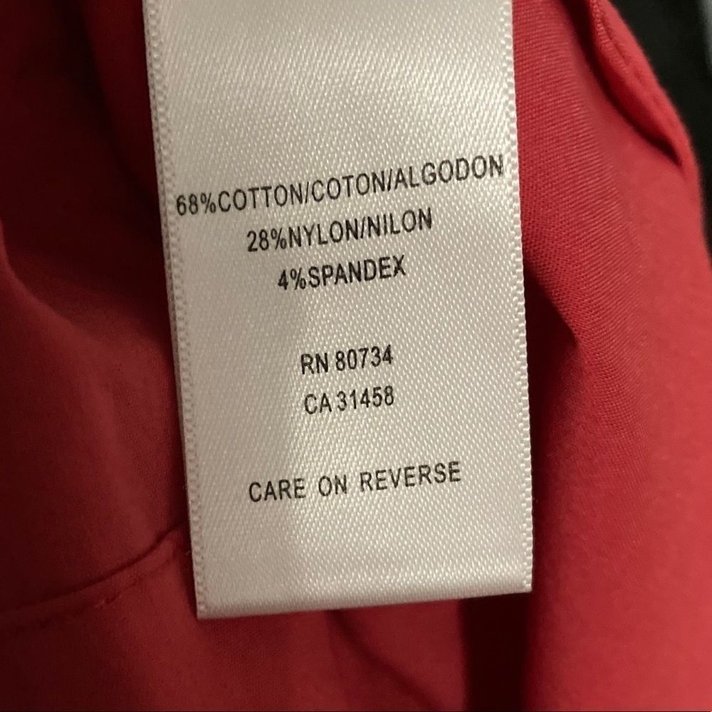 Bcbgmaxazria BCBGMaxAzria, Red Capped Sleeve Top, Plunging Splice Necklin Size XS / US 0-2 / IT 36-38 - 7 Thumbnail