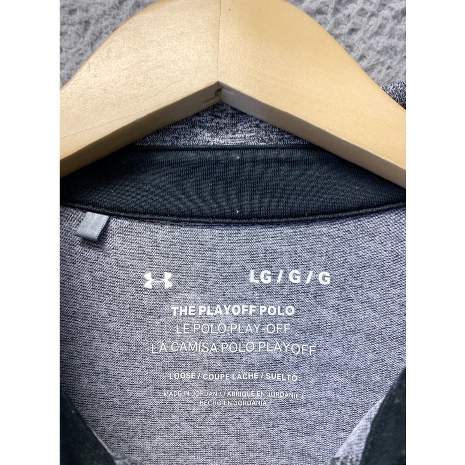 Under Armour VINTAGE Under Armour The Playoff Polo Shirt Men Large Charcoal Gray Heather Short Sleeve Geometric 90s Size US L / EU 52-54 / 3 - 4 Thumbnail