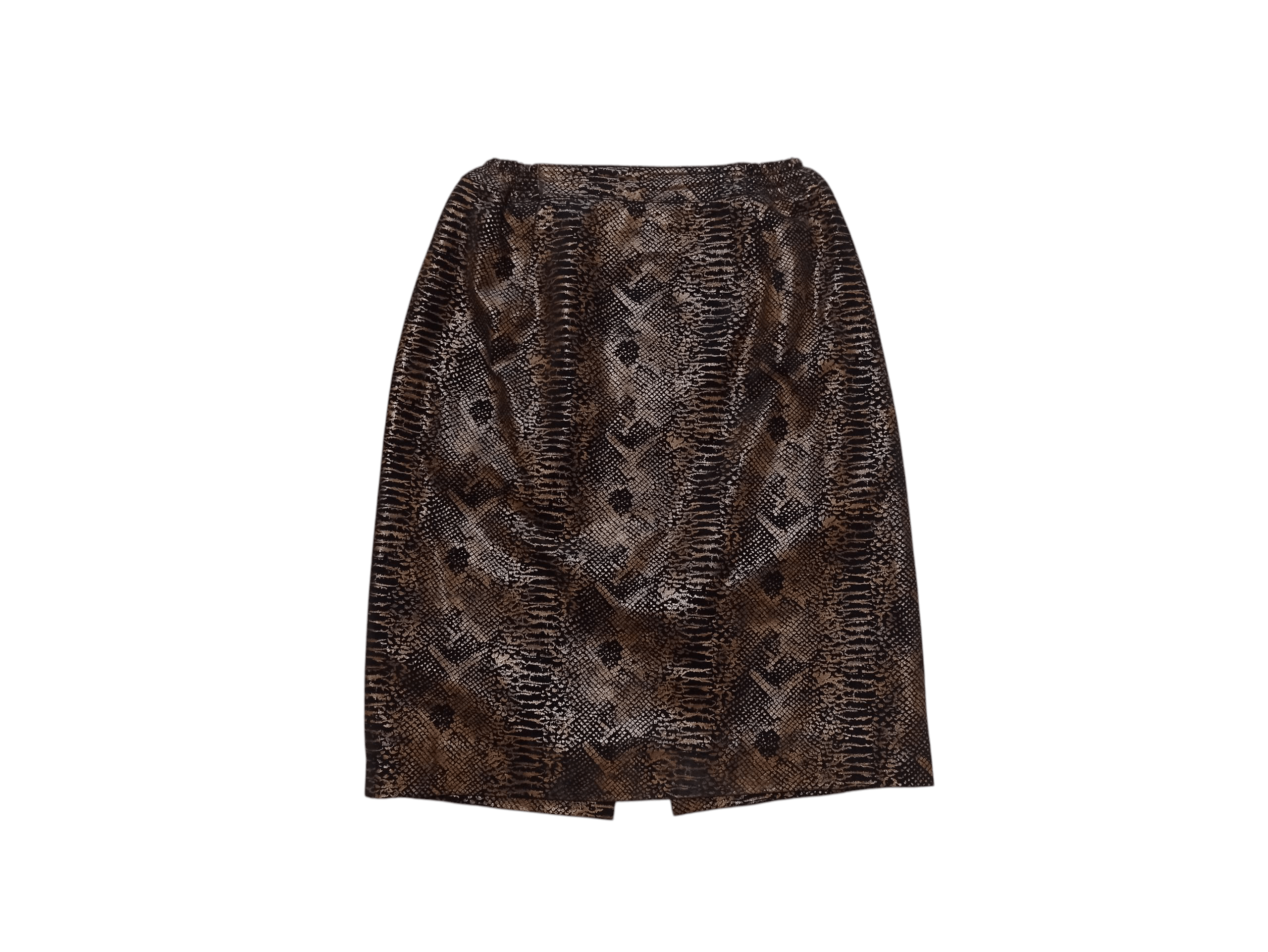 Designer Rare Bauza Fontana Snake Print Leather Vest Skirt Set Size 34" / US 12 / IT 48 - 1 Thumbnail