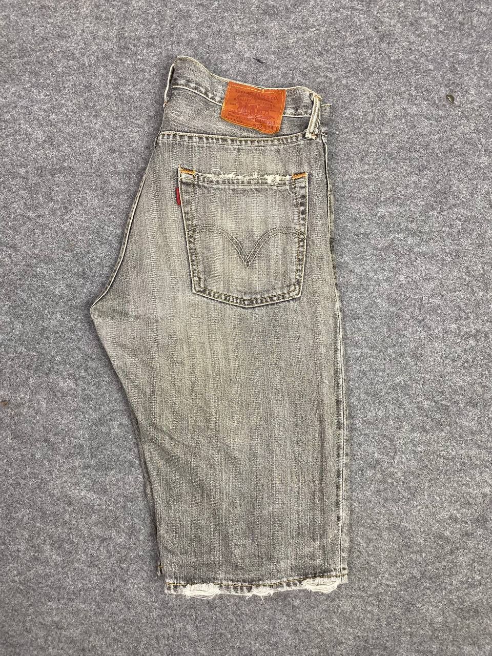 Levi's vintage levis 503 distressed short denim nice design Size US 35 - 2 Thumbnail