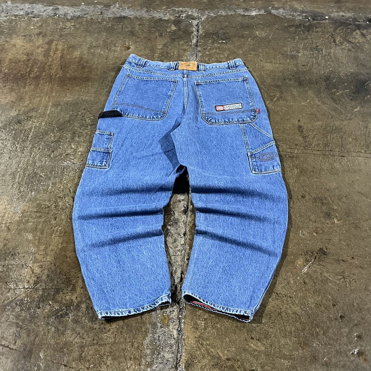 Ecko Unltd. × JNCO × Vintage Crazy Vintage Y2K Ecko UNLTD Carpenter Jeans Baggy Skater Size US 36 / EU 52 - 1 Thumbnail