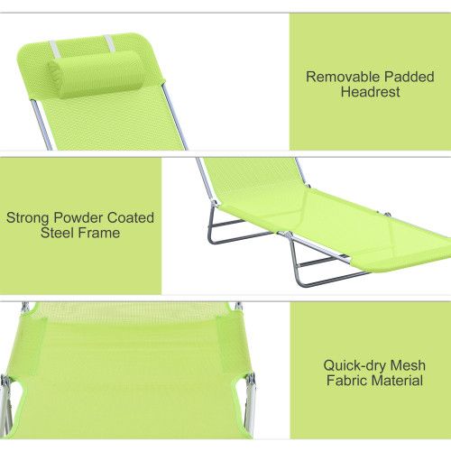 Designer × Homemade Outsunny Folding Chaise Lounge Pool Chairs, Outdoor Sun Tann Size US L / EU 52-54 / 3 - 5 Thumbnail