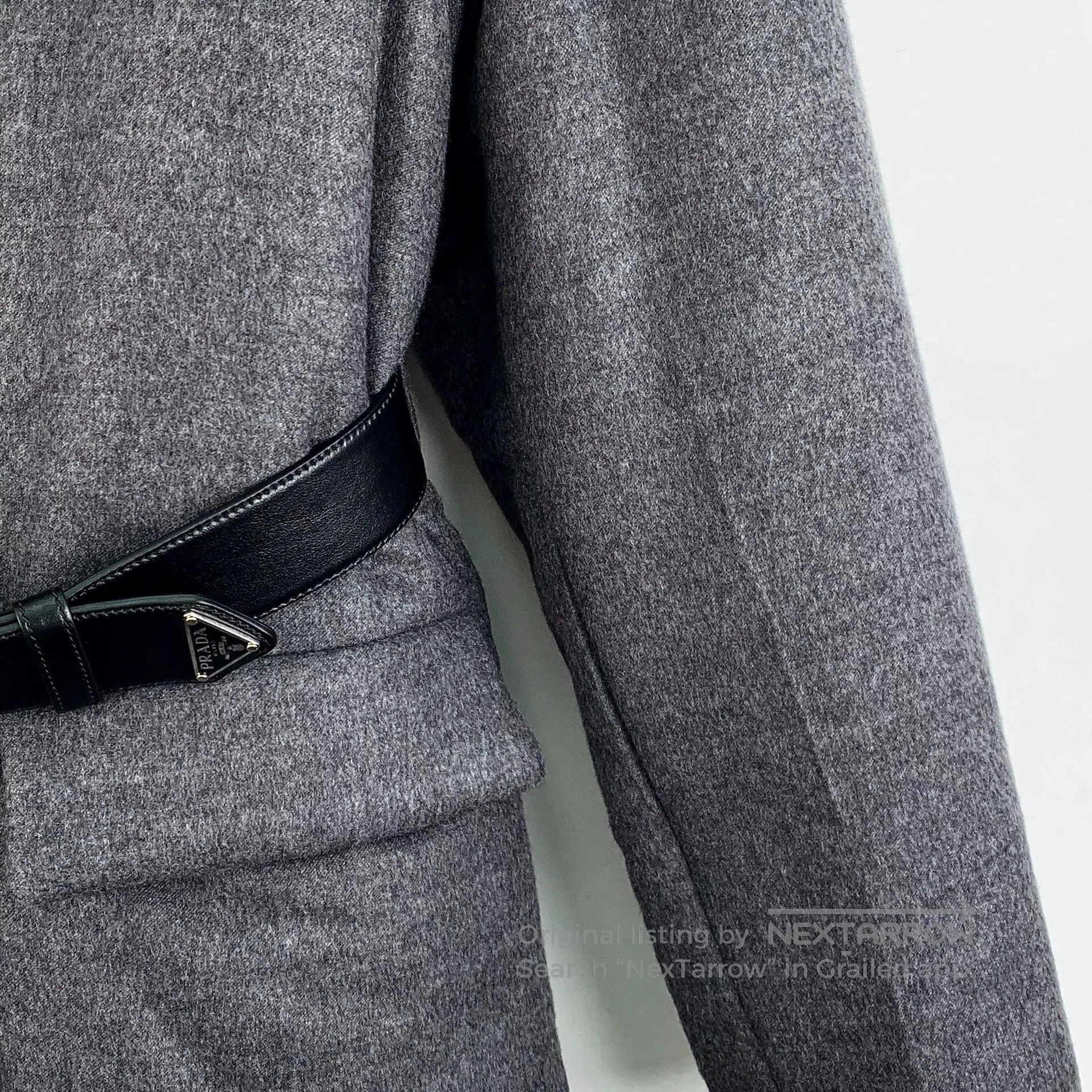 Prada Prada Gray Cashmere Collar Long Coat. Size US XS / EU 42 / 0 - 4 Thumbnail