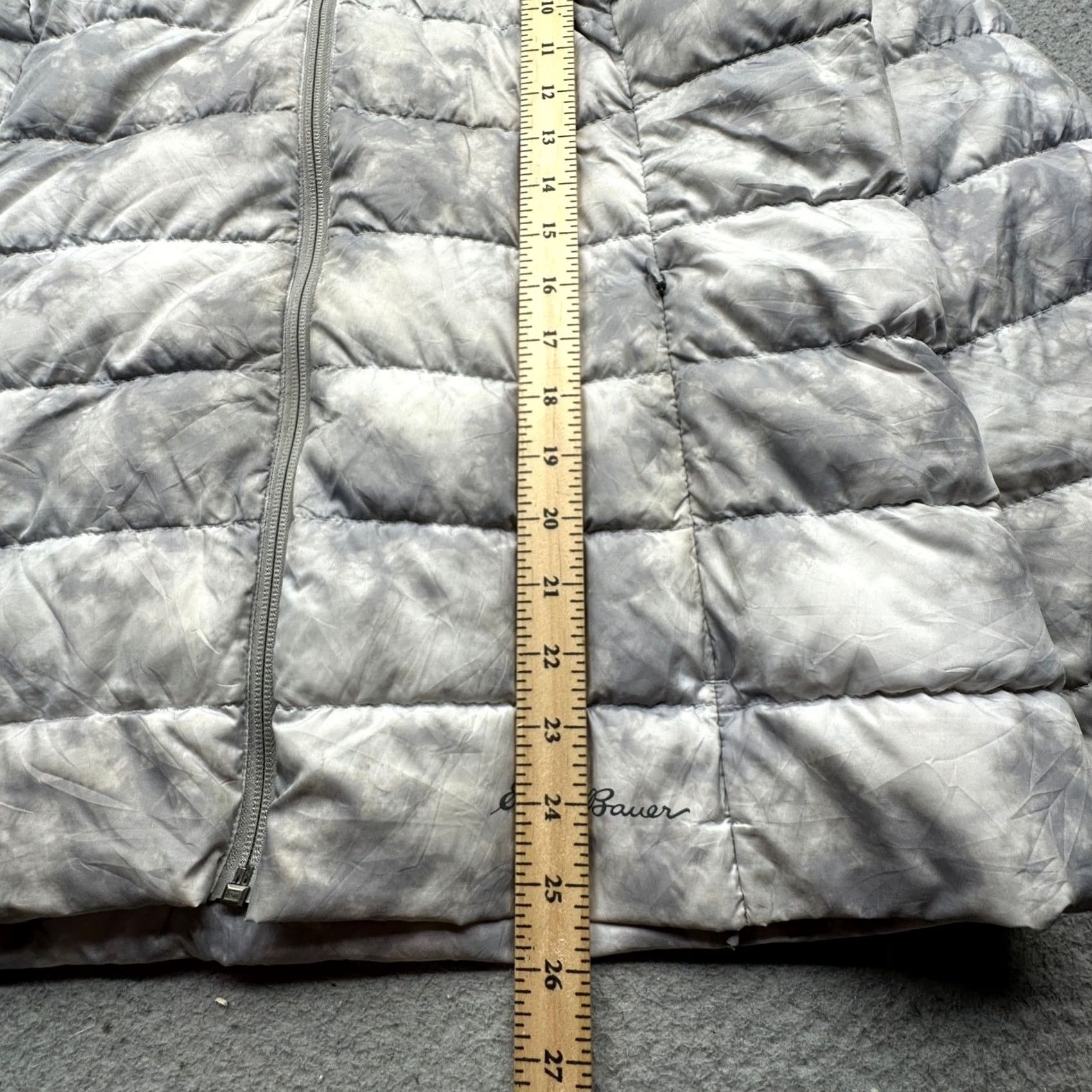 Eddie Bauer Eddie Bauer EB650 CirrusLite Down Hooded Puffer Jacket Womens Large Gray Cloud Size L / US 10 / IT 46 - 6 Thumbnail
