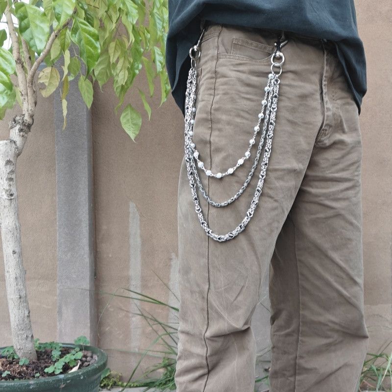 Jewelry Round Beads Multicolor Punk Pants Chain Size ONE SIZE - 5 Thumbnail