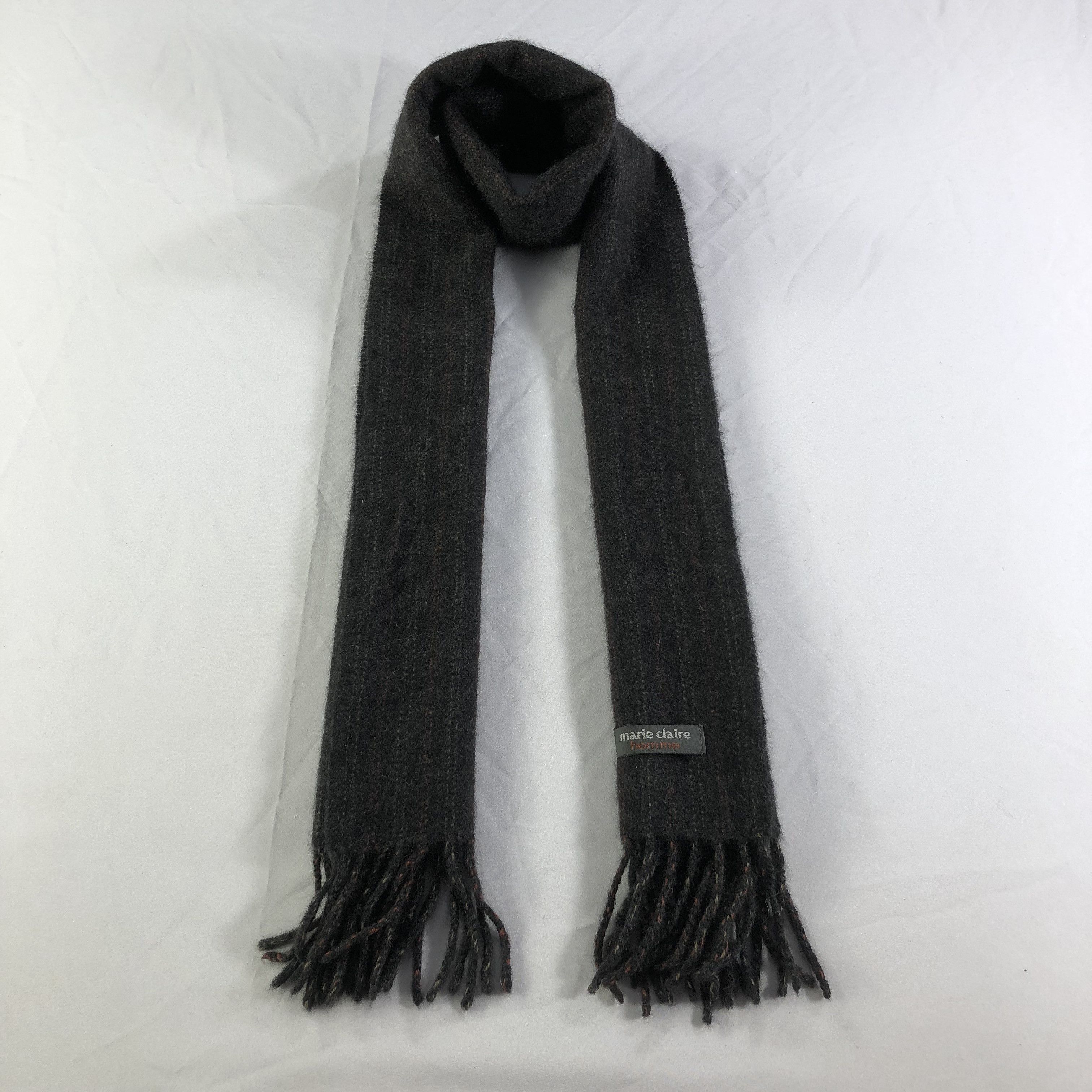 Vintage Marie Claire Homme Cashmere Scarf Muffler V1685 Size ONE SIZE - 1 Thumbnail