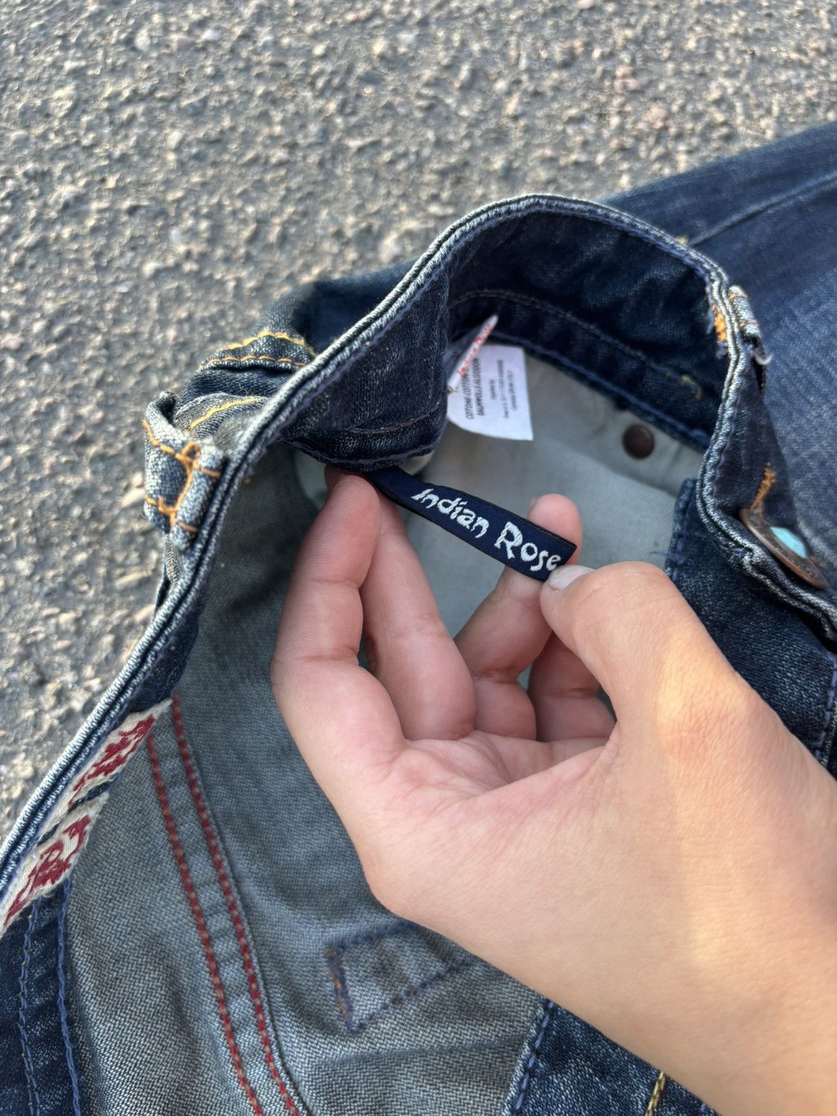 Japanese Brand × Vintage Vintage Y2k INDIAN ROSE Low Rise Jeans Size 34" / US 12 / IT 48 - 3 Thumbnail