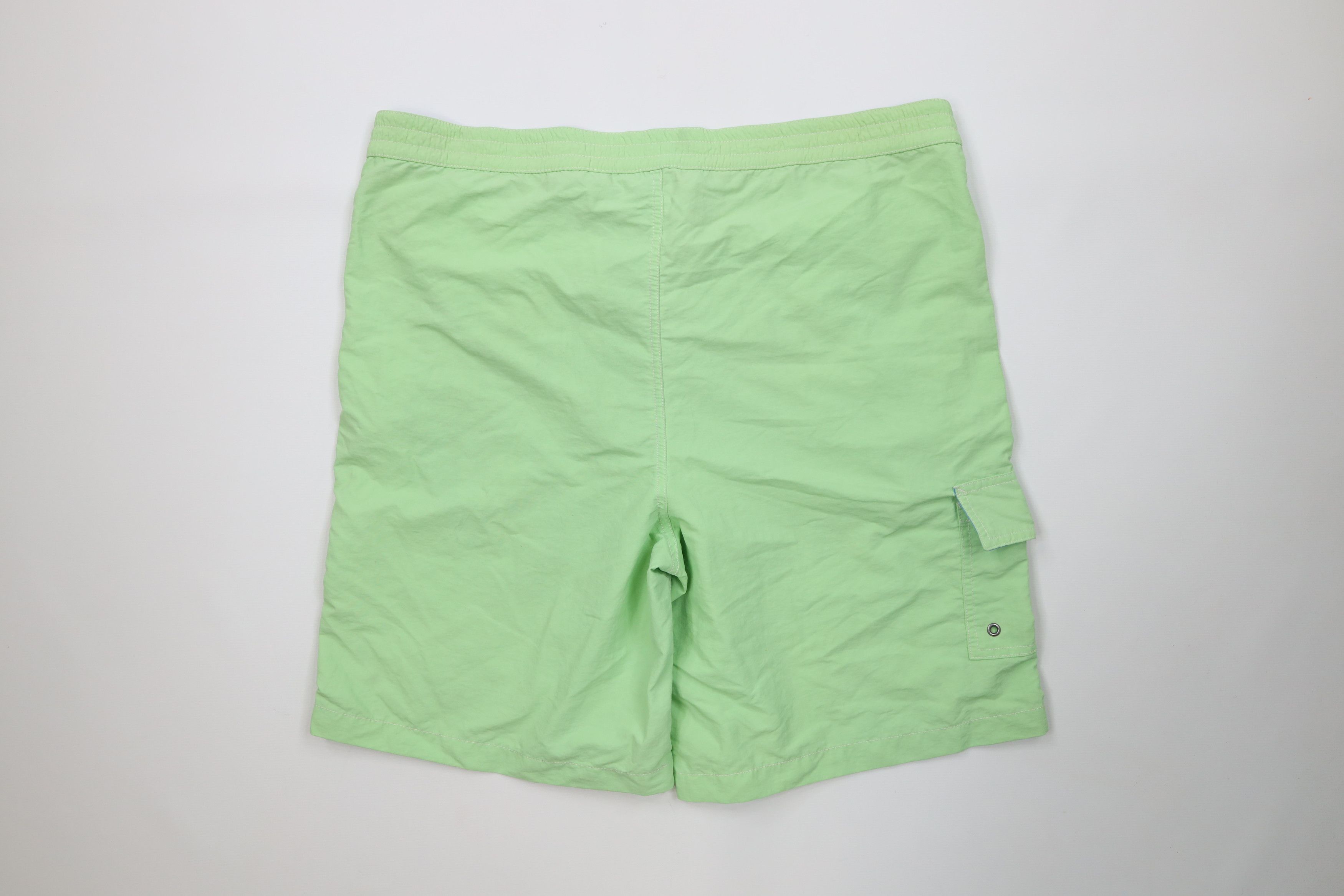Ralph Lauren Vintage Ralph Lauren Cargo Shorts Swim Trunks Lime Green Size US 34 / EU 50 - 10 Thumbnail