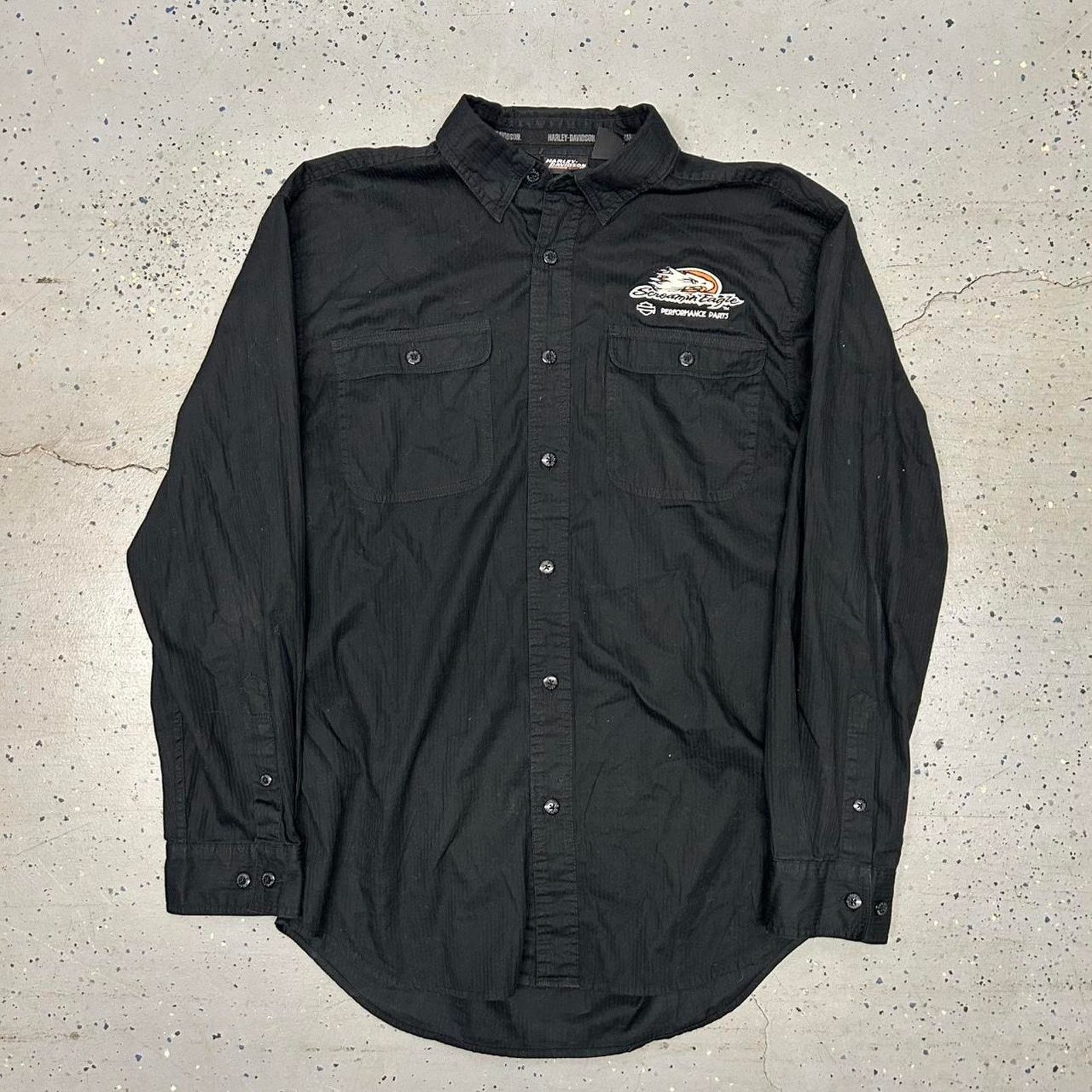 Harley Davidson Y2K Black Harley Davidson button-up shirt Size US M / EU 48-50 / 2 - 1 Thumbnail