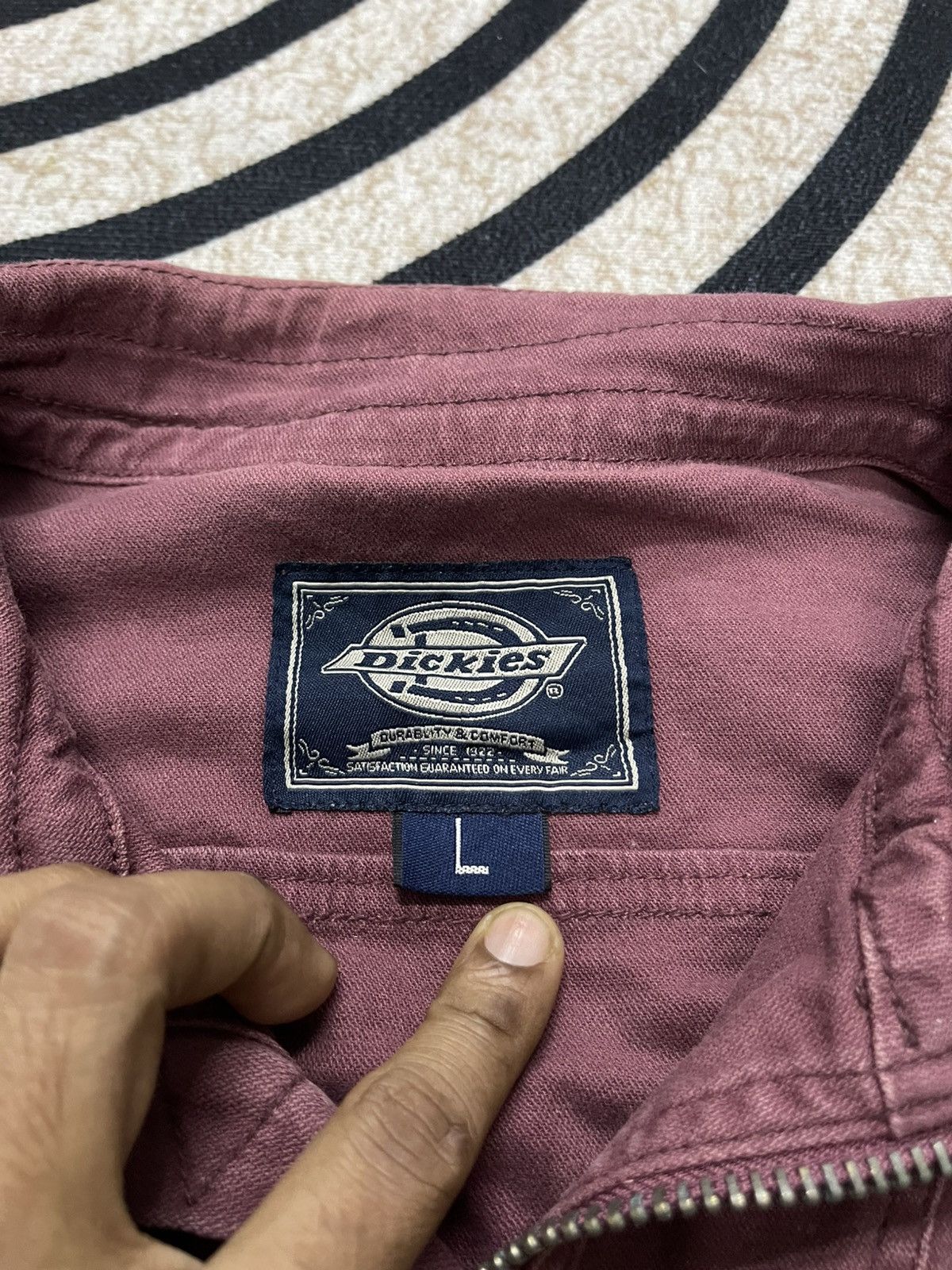 Dickies × Vintage 2000s DICKIES RED ZIPPER BIKER JACKET FADED Size US L / EU 52-54 / 3 - 9 Thumbnail