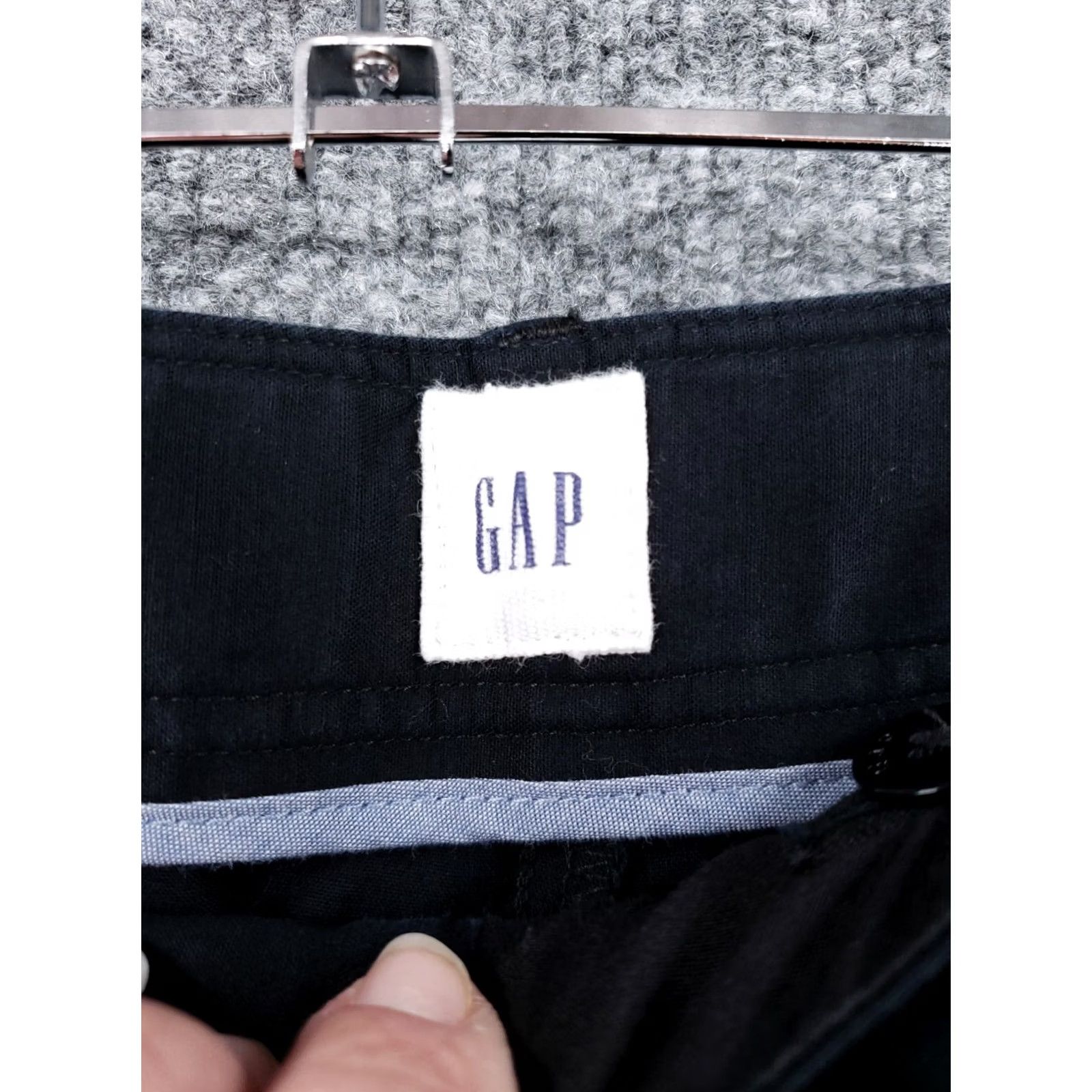 Gap Gap Pants Womens 10 Black Chino Mid-Rise Straight Slim Crop Ankle Flat Front Size 24" / US 00 / IT 34 - 3 Thumbnail