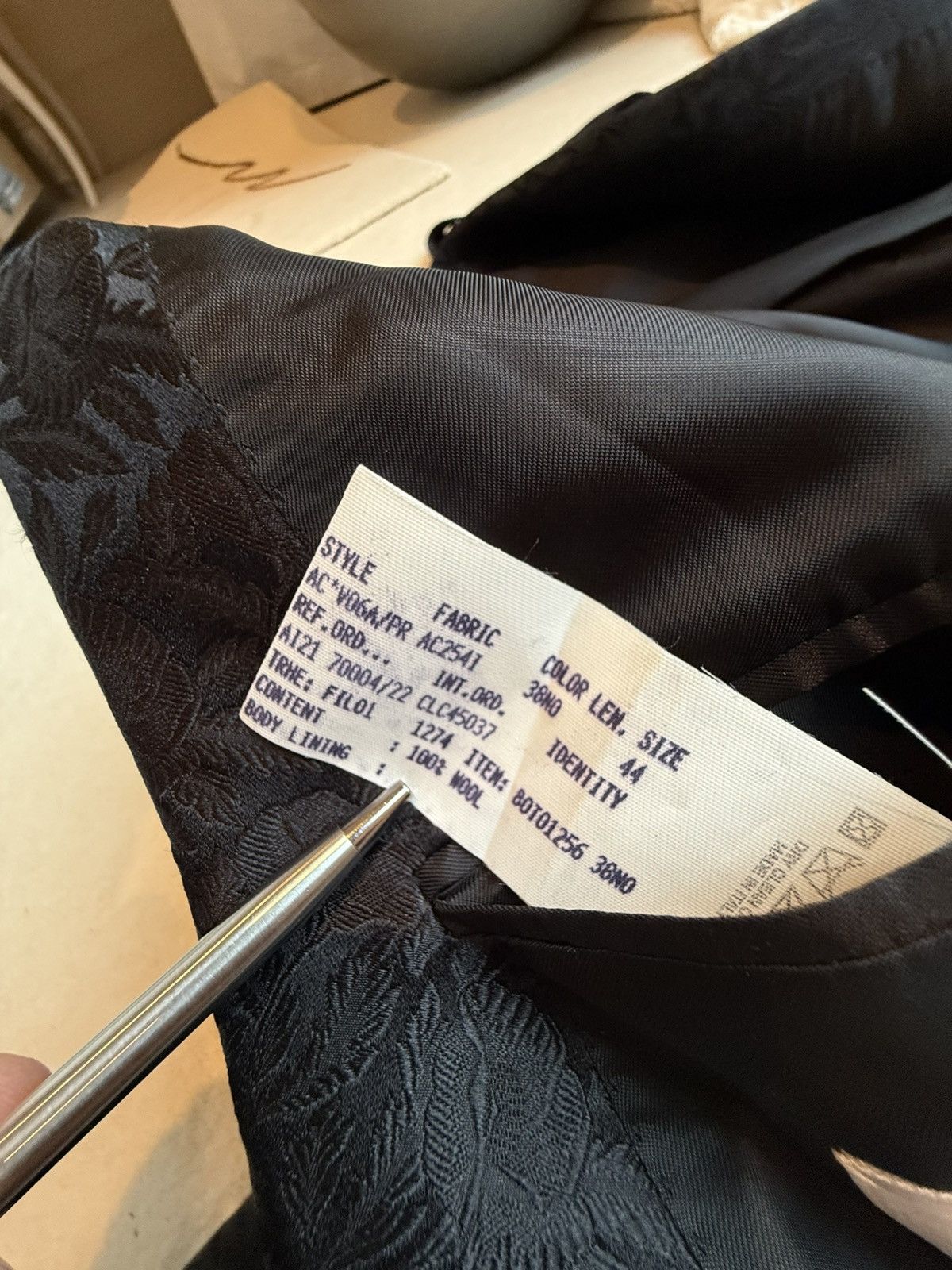 Celine Celine floral paisley smoking tuxedo dinner jacket Hedi 44 Size 36R - 19 Thumbnail