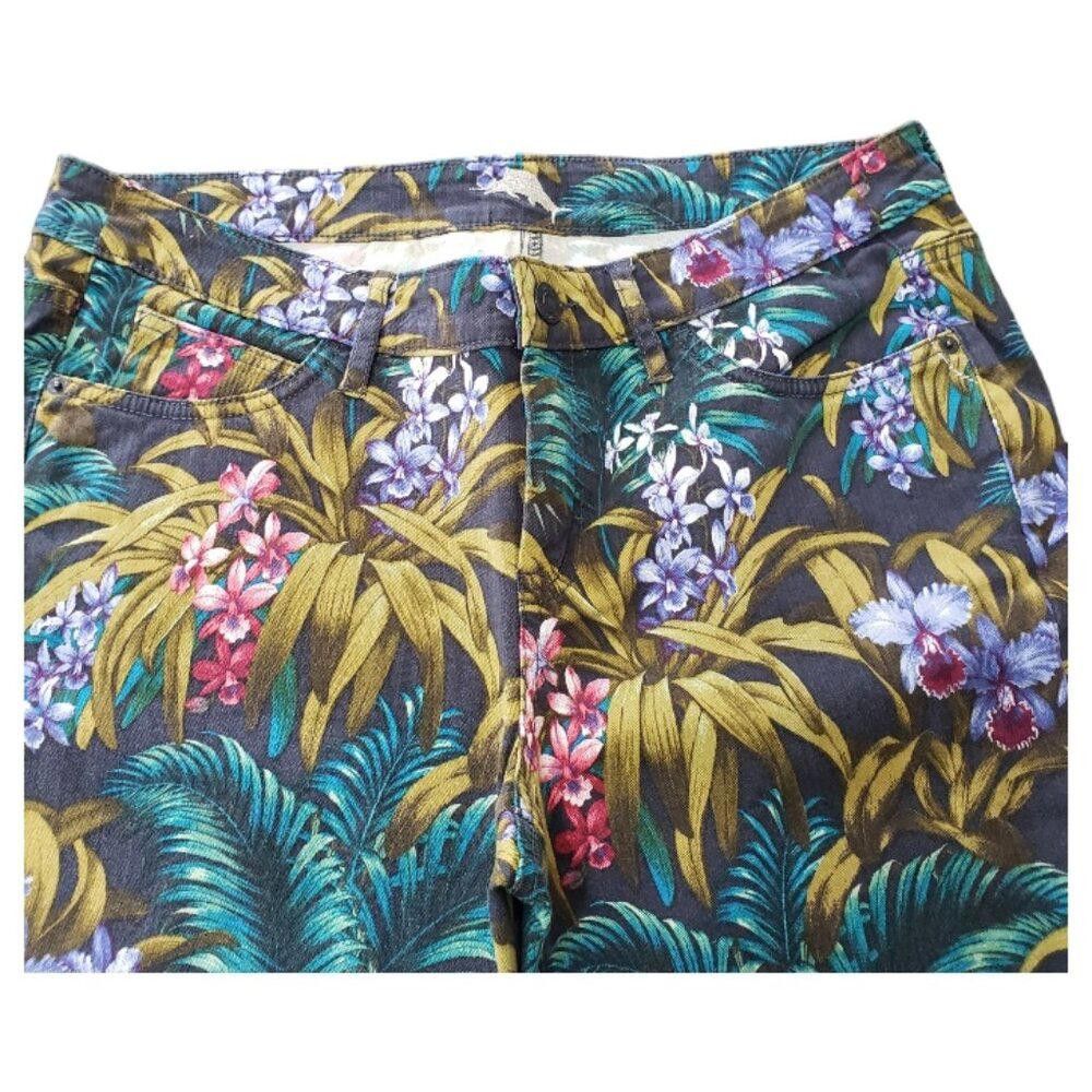 Tommy Bahama CT1478 Tommy Bahama Colorful Jungle Design Skinny Ankle Jean Size 30" / US 8 / IT 44 - 2 Thumbnail