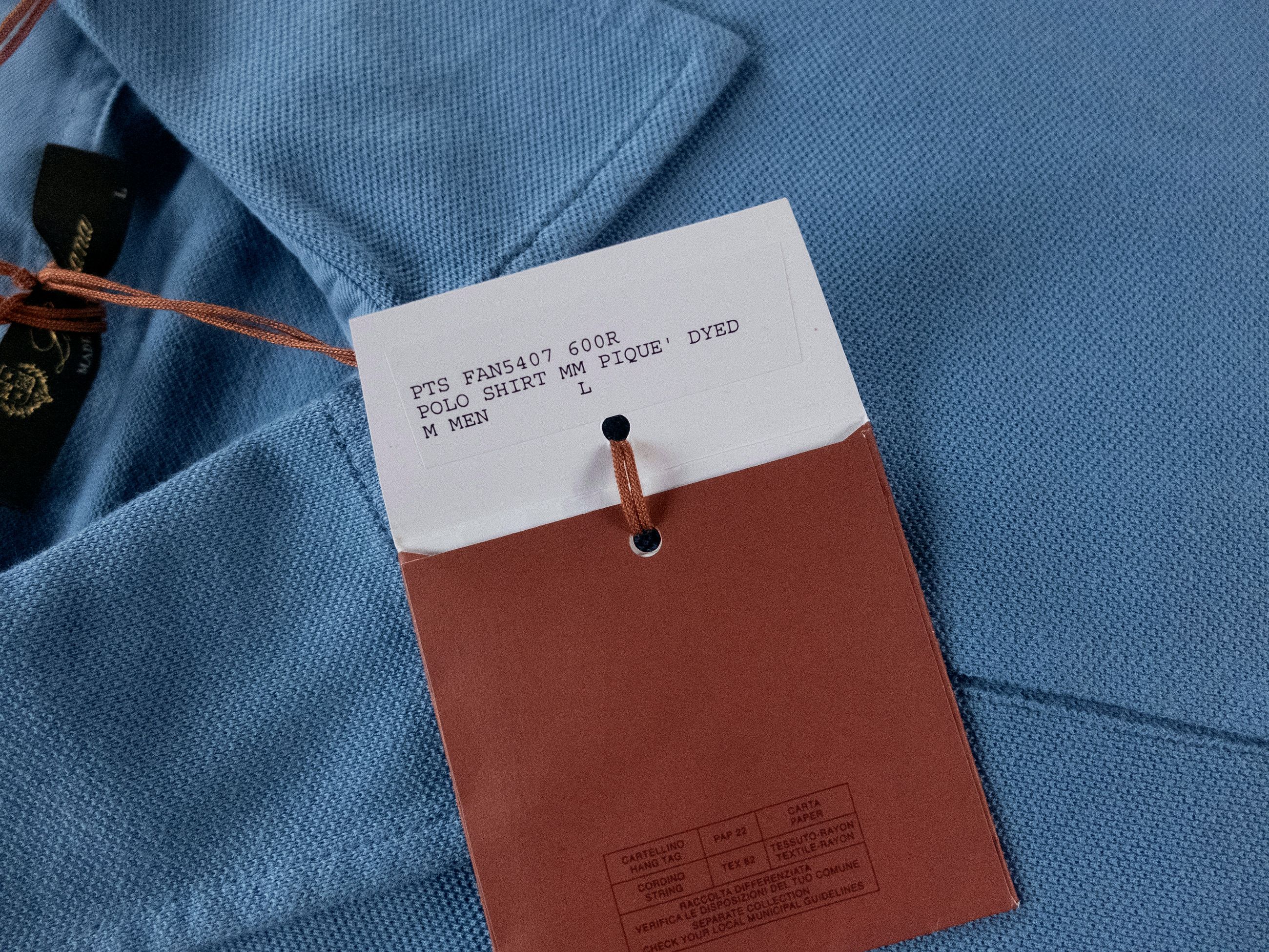 Loro Piana LORO PIANA blue pique cotton polo shirt Large NWT Size US L / EU 52-54 / 3 - 4 Thumbnail