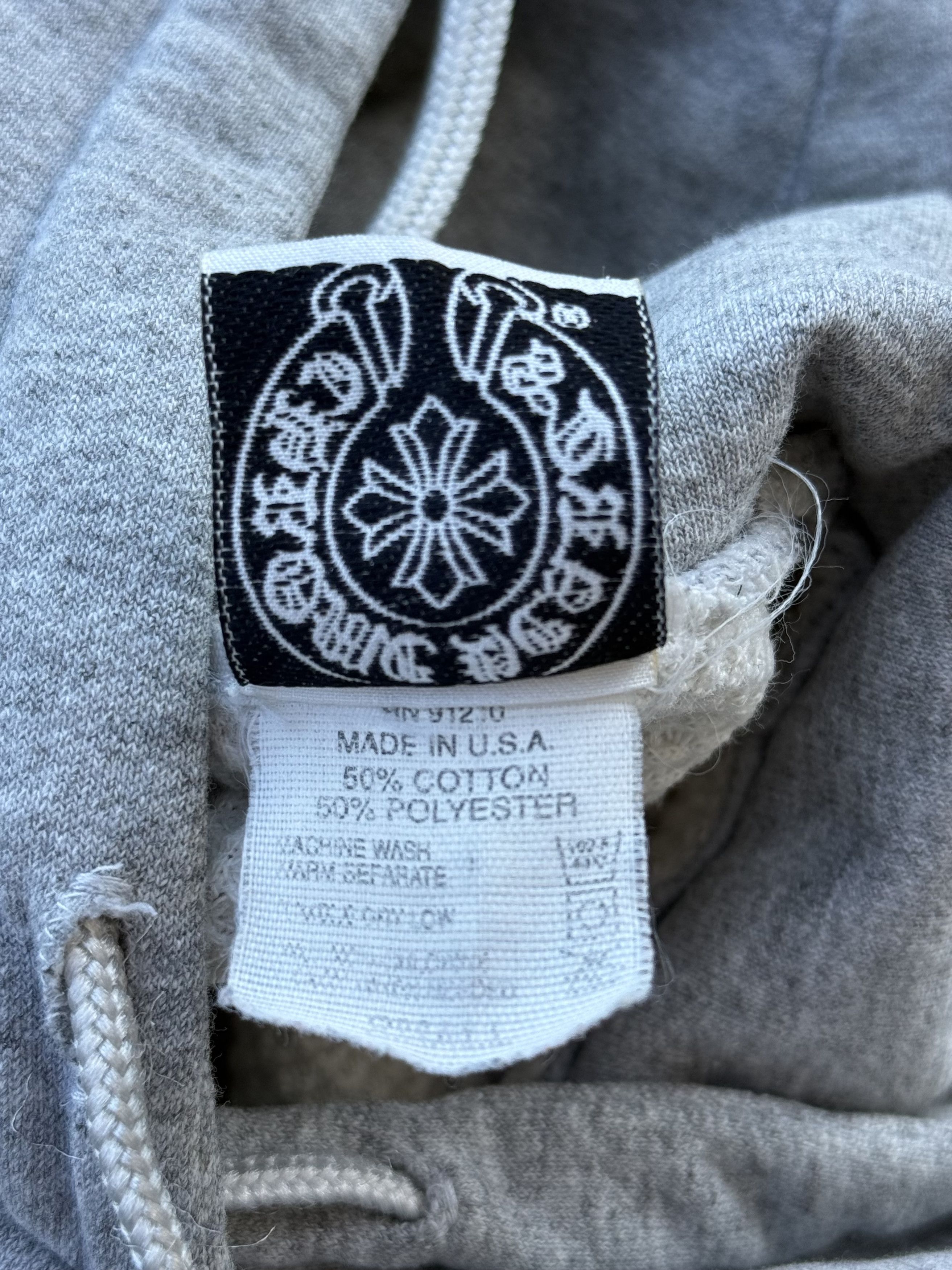 Chrome Hearts Chrome Hearts Grey & Black Horseshoe Logo Thermal Hoodie Size US M / EU 48-50 / 2 - 4 Thumbnail