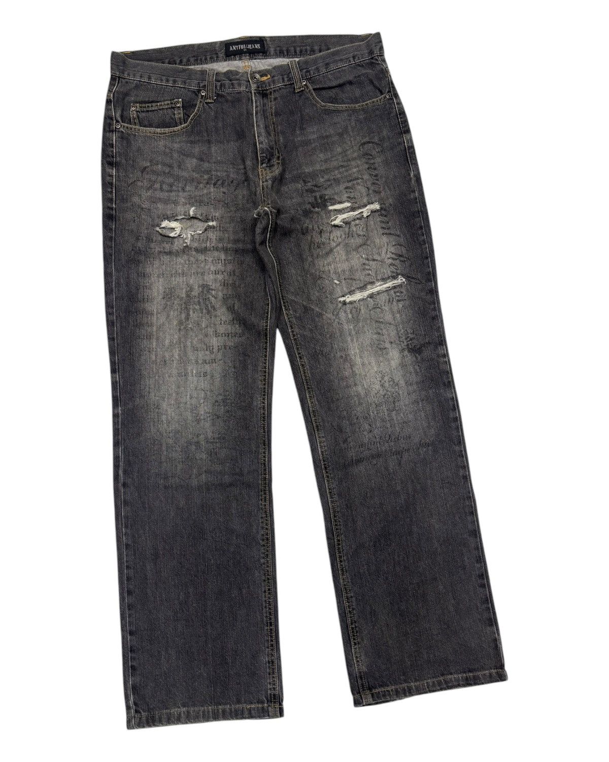 If Six Was Nine 🔥BAGGY JEANS POEM LIKE CDG JUNYA WATANABE I6W9 ANTFUI JEANS Size US 38 / EU 54 - 5 Thumbnail