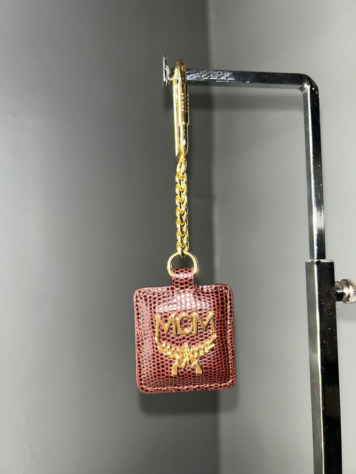 MCM MCM Brown Pebbled Leather Keychain Size ONE SIZE - 2 Thumbnail