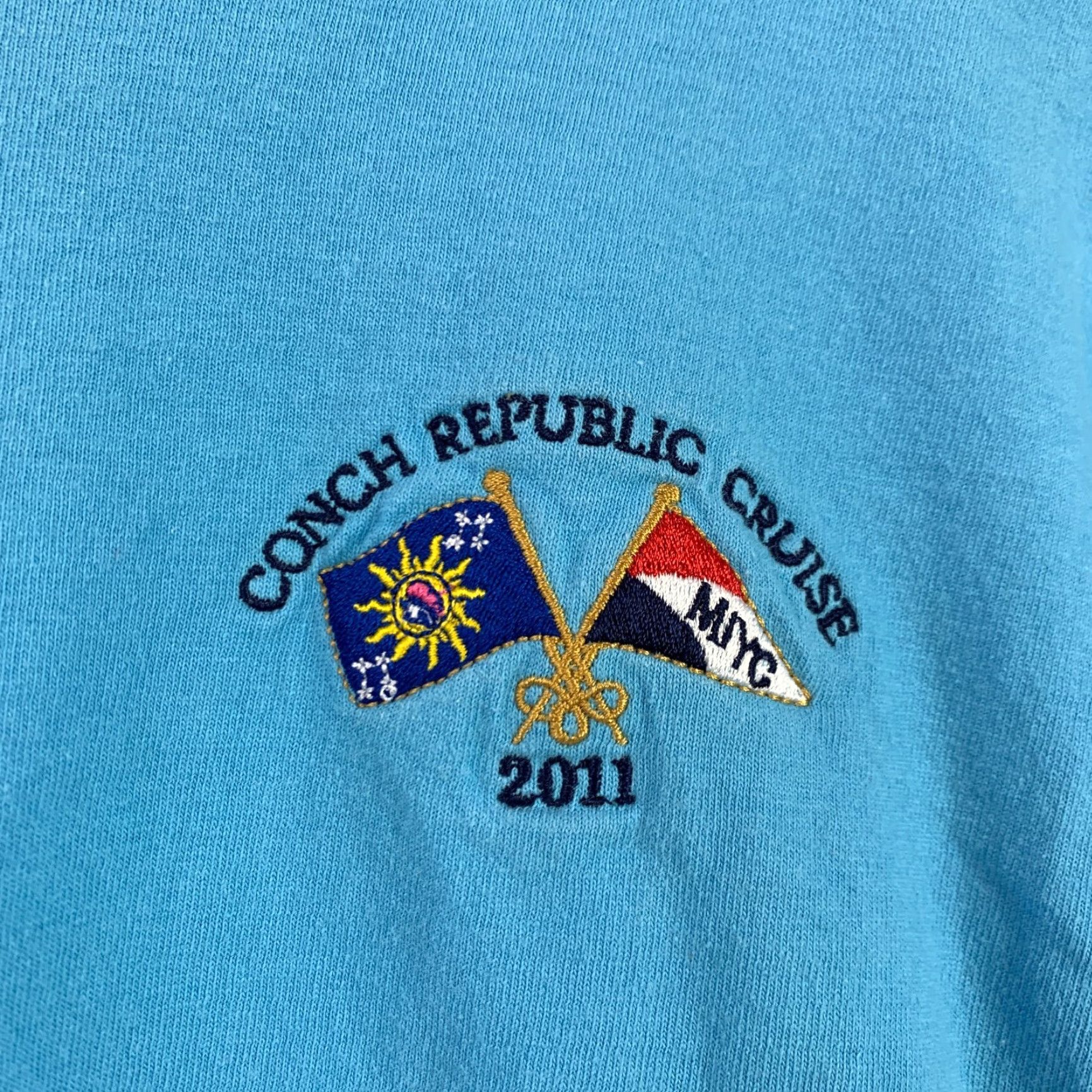 Port & Company VINTAGE 2011 Conch Republic Cruise Blue Shirt Tee T-Shirt Large Port & Company Size US L / EU 52-54 / 3 - 2 Thumbnail