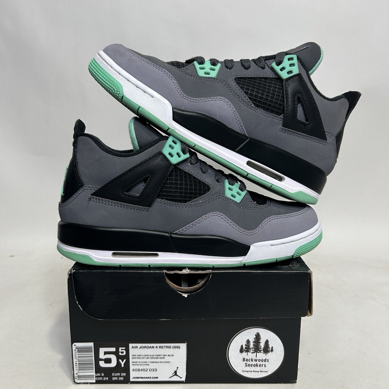 Nike Air Jordan 4 Retro BG “Green Glow” 2024