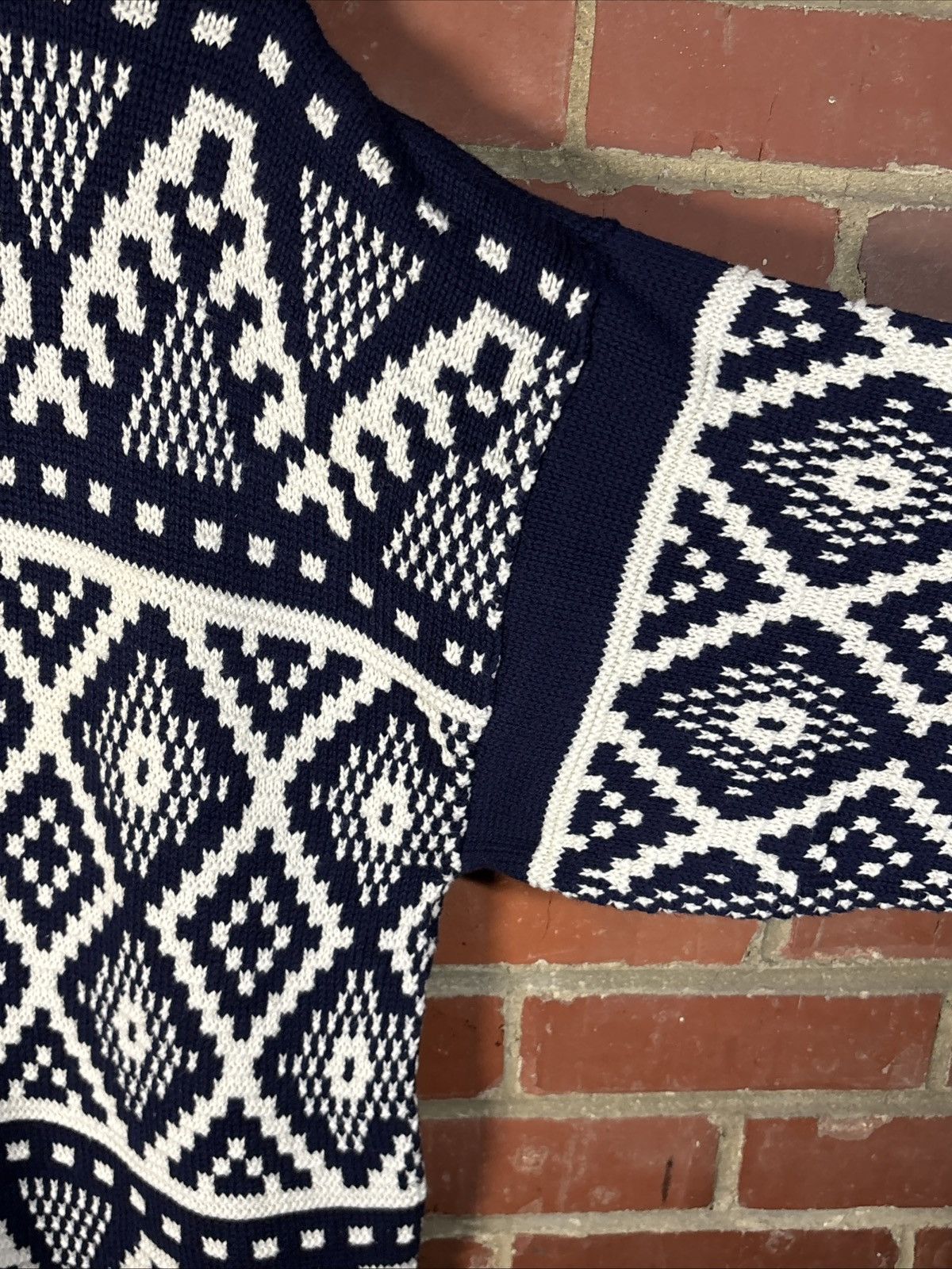 Lands' End Vintage 90s Lands End Nordic Pattern Pull Over Sweater Sz L Size US L / EU 52-54 / 3 - 5 Thumbnail