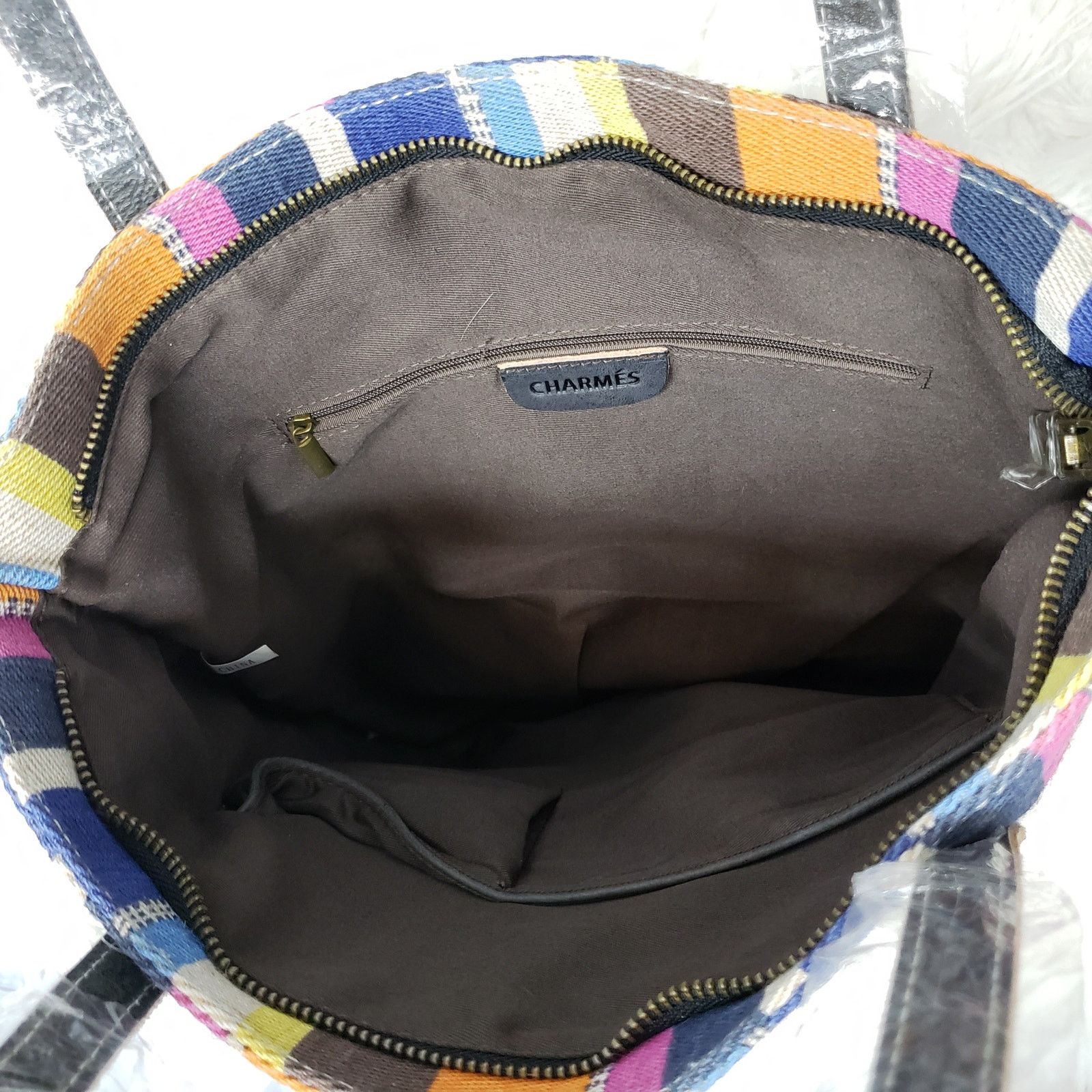 Other NWT Charmes Canvas Leather Convertible Tote Shoulder bag Size ONE SIZE - 10 Thumbnail