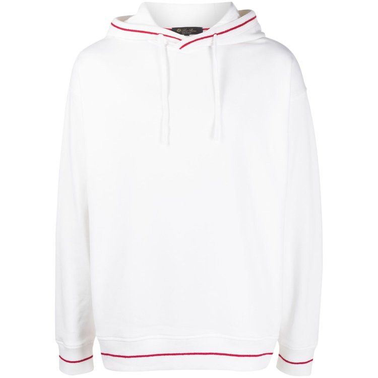 image of Loro Piana O1Srvl11E0424 Monterosso Hoodie In White, Men's (Size Medium)