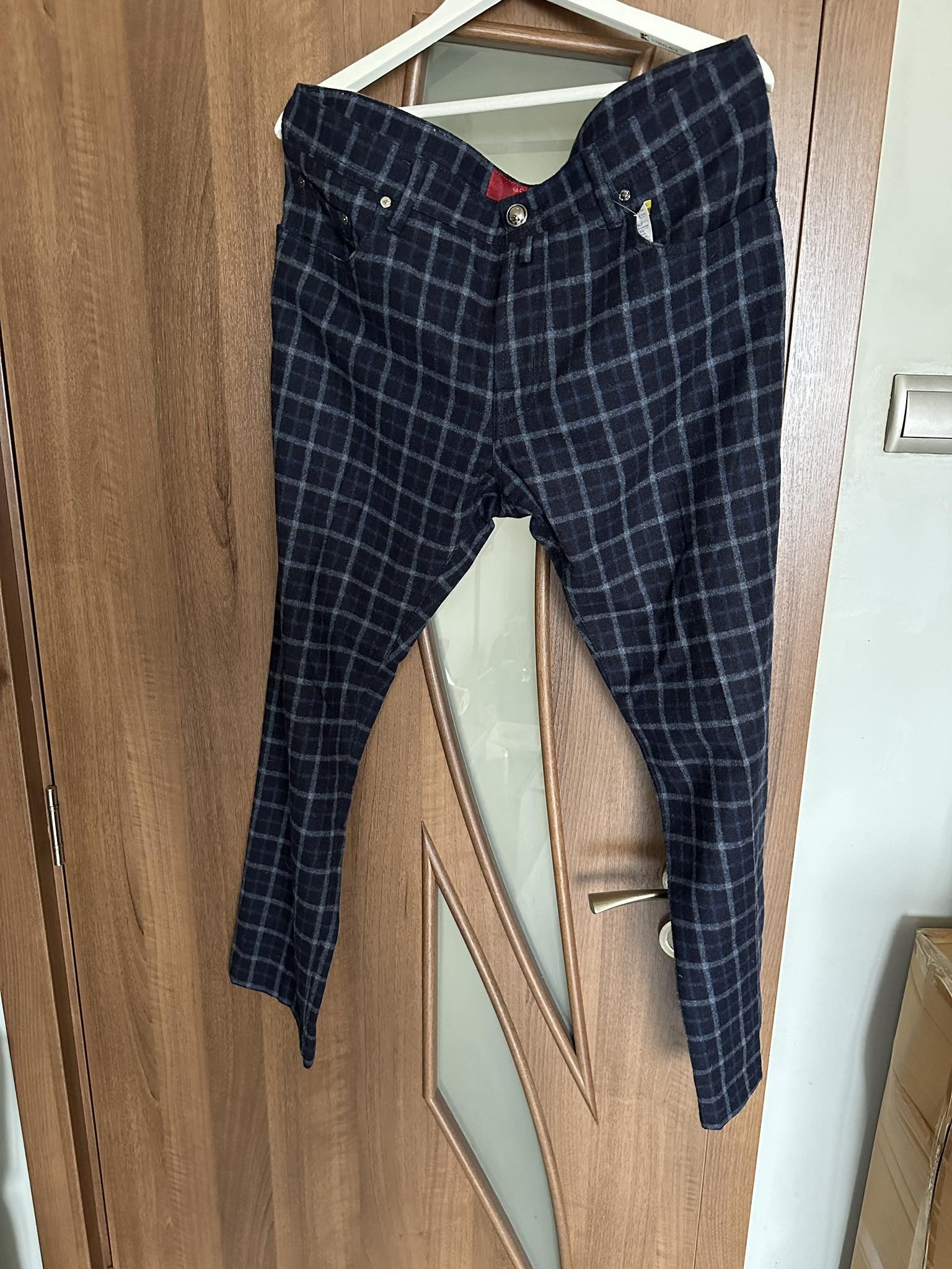 image of Jacob Cohen Wool Trousers Size-38 in Blue, Men's