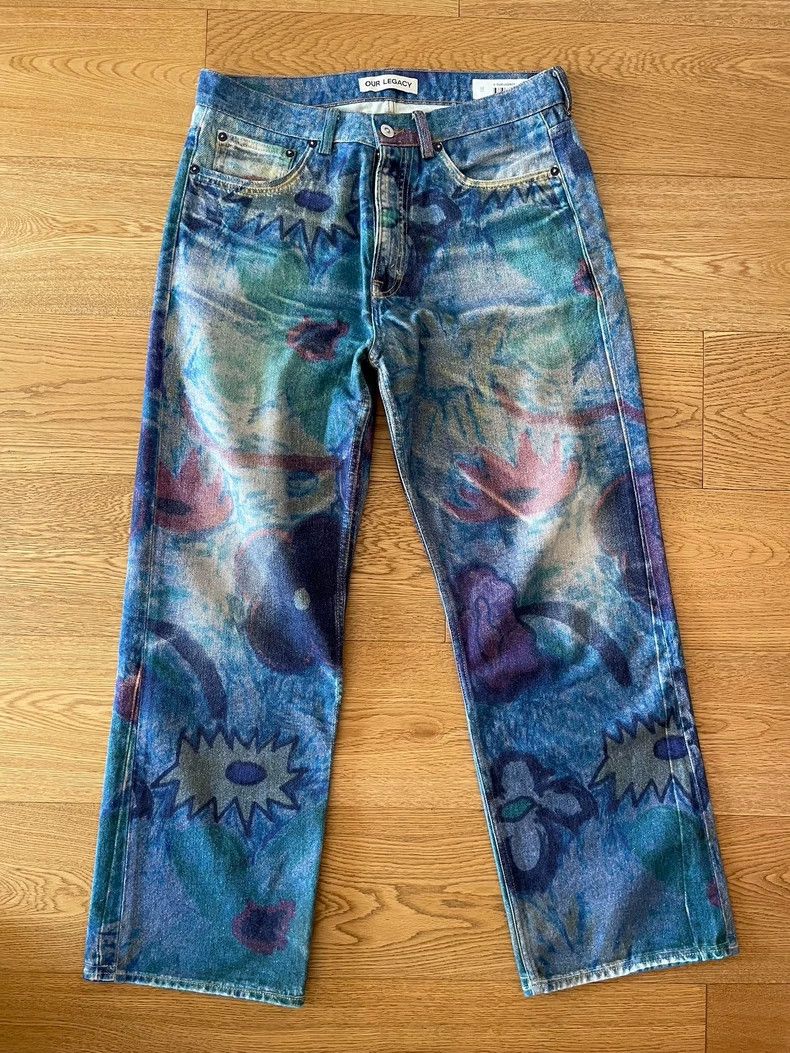 Our Legacy Our Legacy Denim Pants with Unique Print Size US 32 / EU 48 - 1 Thumbnail