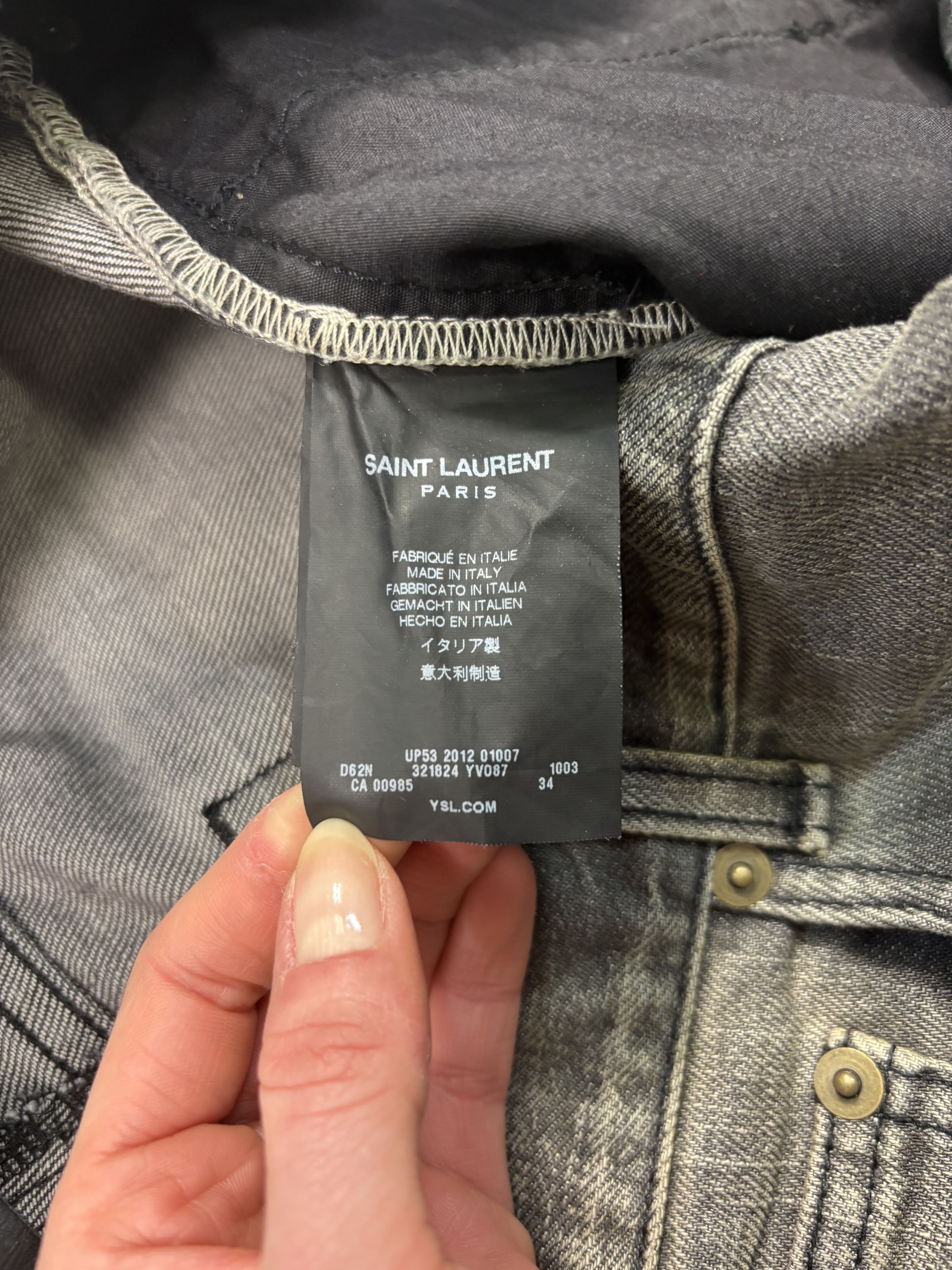 Saint Laurent Paris Saint Laurent Grey Jeans Size US 34 / EU 50 - 3 Thumbnail