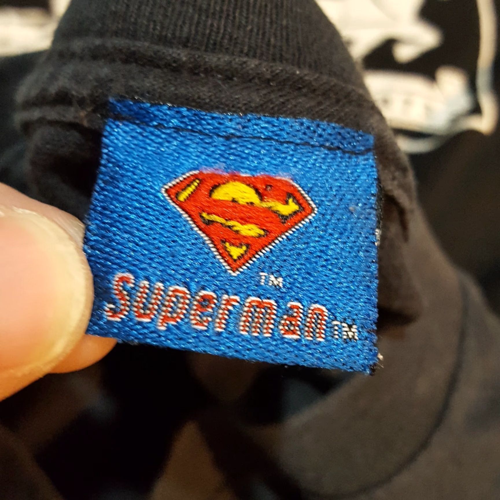 DC Comics VINTAGE DC Superman T-Shirt Mens Large Black Retro Cartoon Comics 90s Y2K Grunge Size US L / EU 52-54 / 3 - 7 Thumbnail