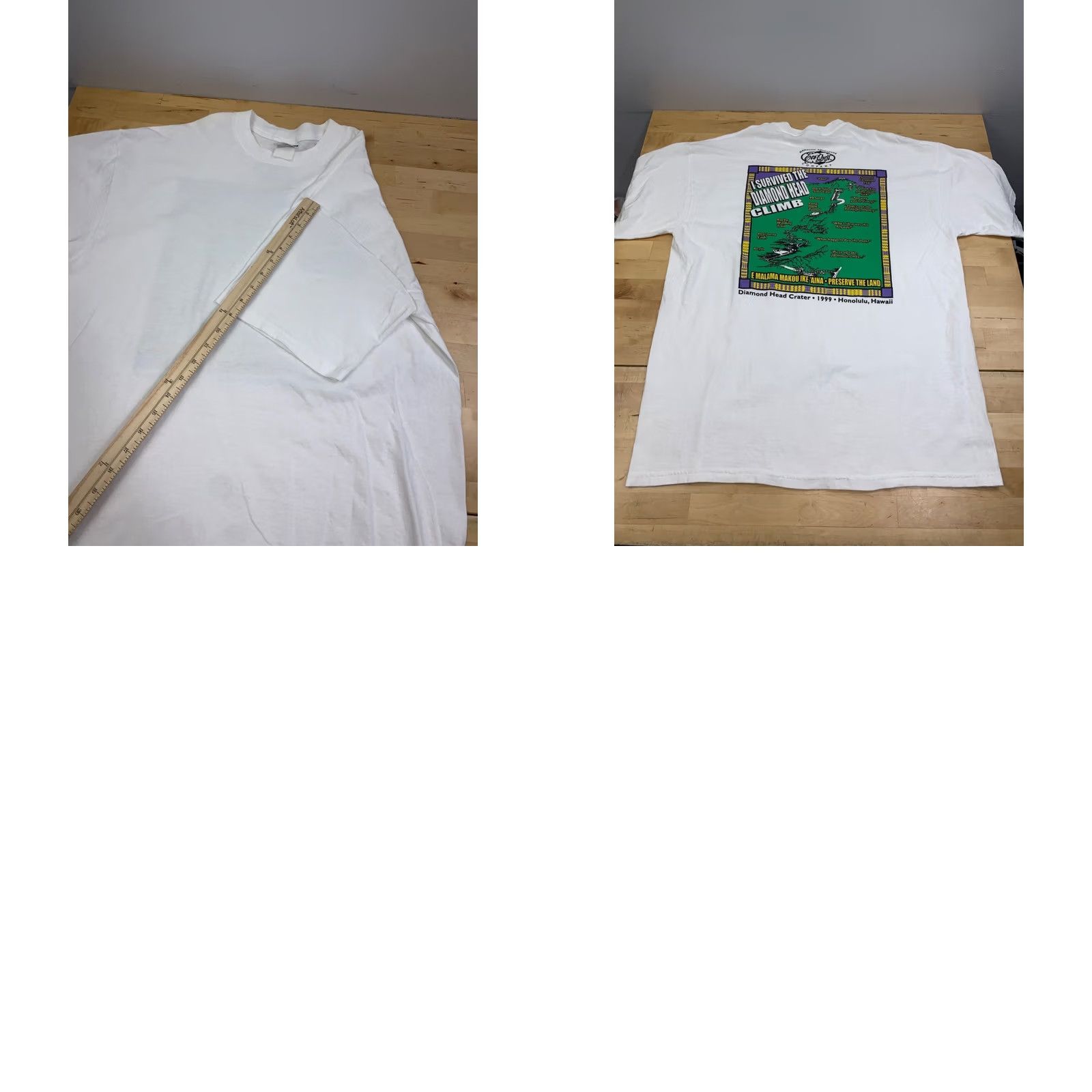 Jerzees VINTAGE I Survived the Diamond Head Club Shirt Men XL White 90s JERZEES T-Shirt Size US XL / EU 56 / 4 - 8 Thumbnail