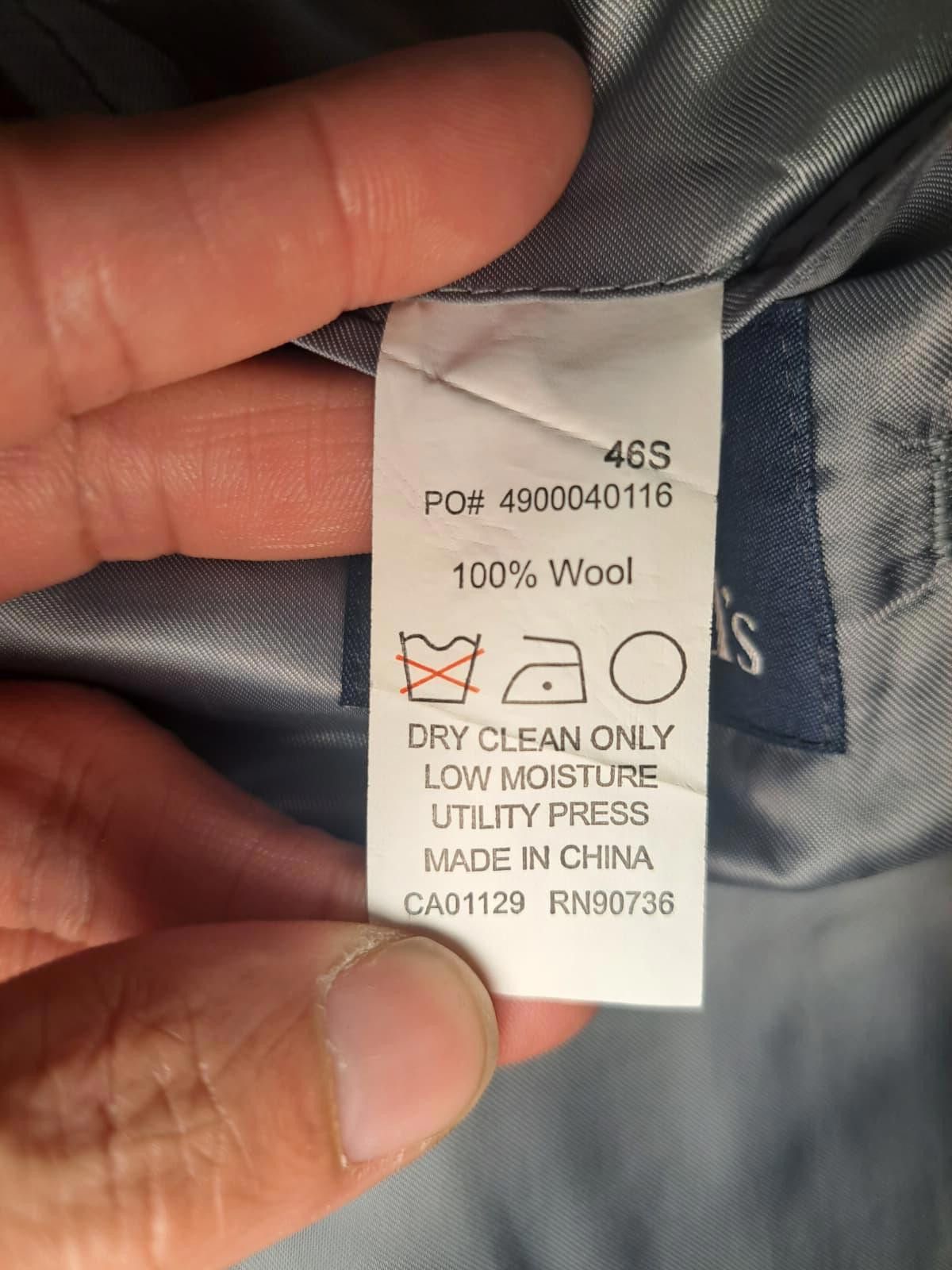Polo Ralph Lauren Ralph Lauren 3 Piece Suit Mens 46S 38x26 Gray Striped Wool Size 46S - 4 Thumbnail