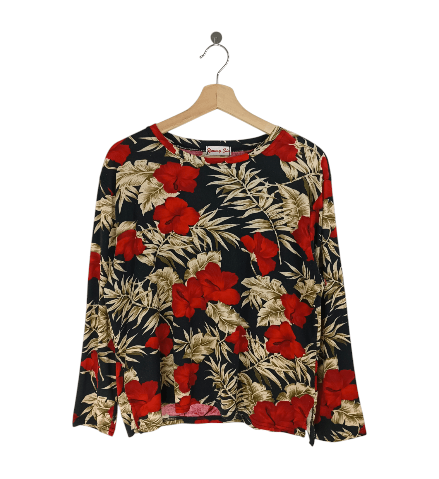 Other VINTAGE FLORAL FLOWER HIBISCUS PUNK ROCK STYLE GRUNGE Size M / US 6-8 / IT 42-44 - 1 Thumbnail