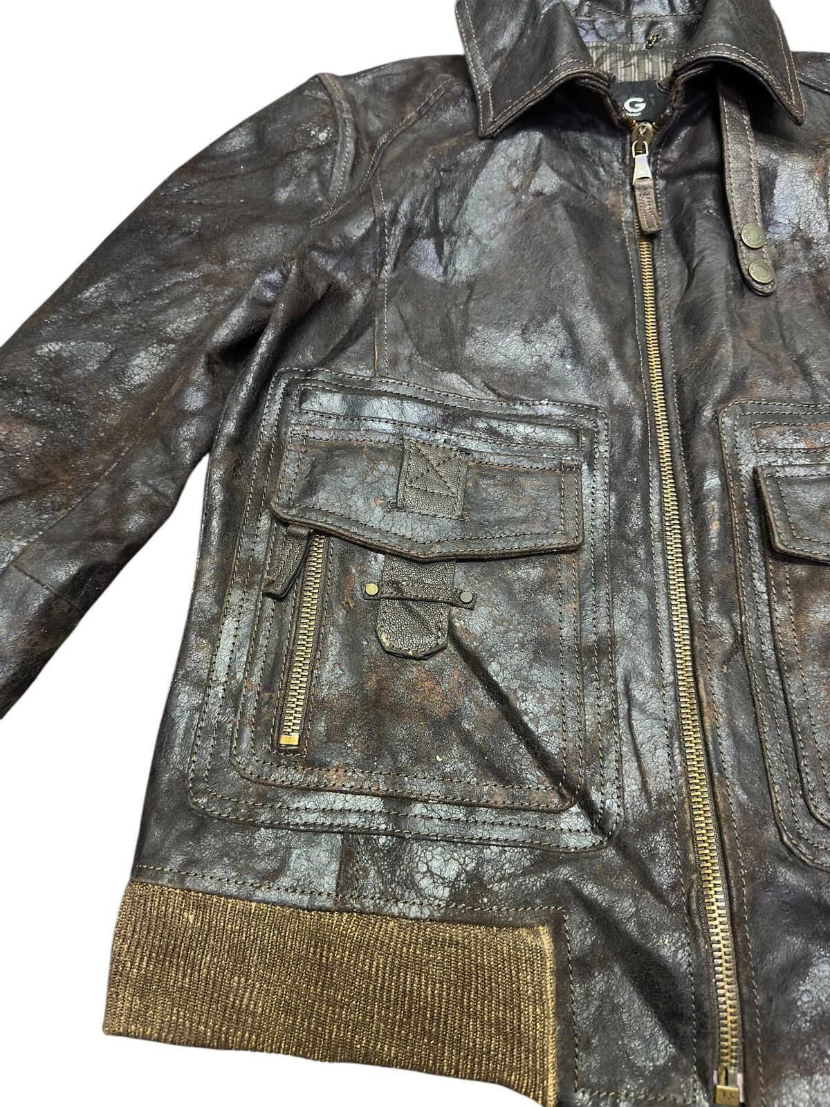 Dolce & Gabbana Vintage Dolce & Gabbana Leather Blouson Jacket Size US L / EU 52-54 / 3 - 5 Thumbnail