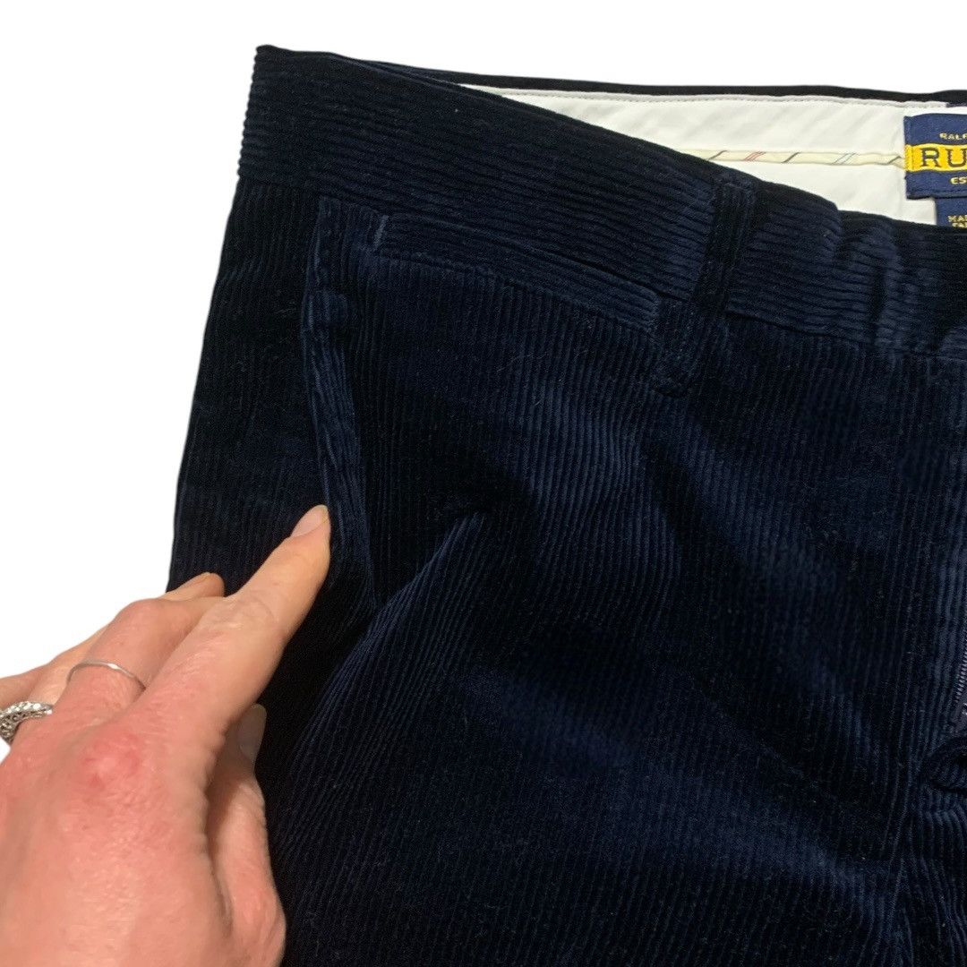 Rugby Ralph Lauren Ralph Lauren Women 8 Navy Corduroy Ankle Designer Trousers Size 30" / US 8 / IT 44 - 4 Thumbnail