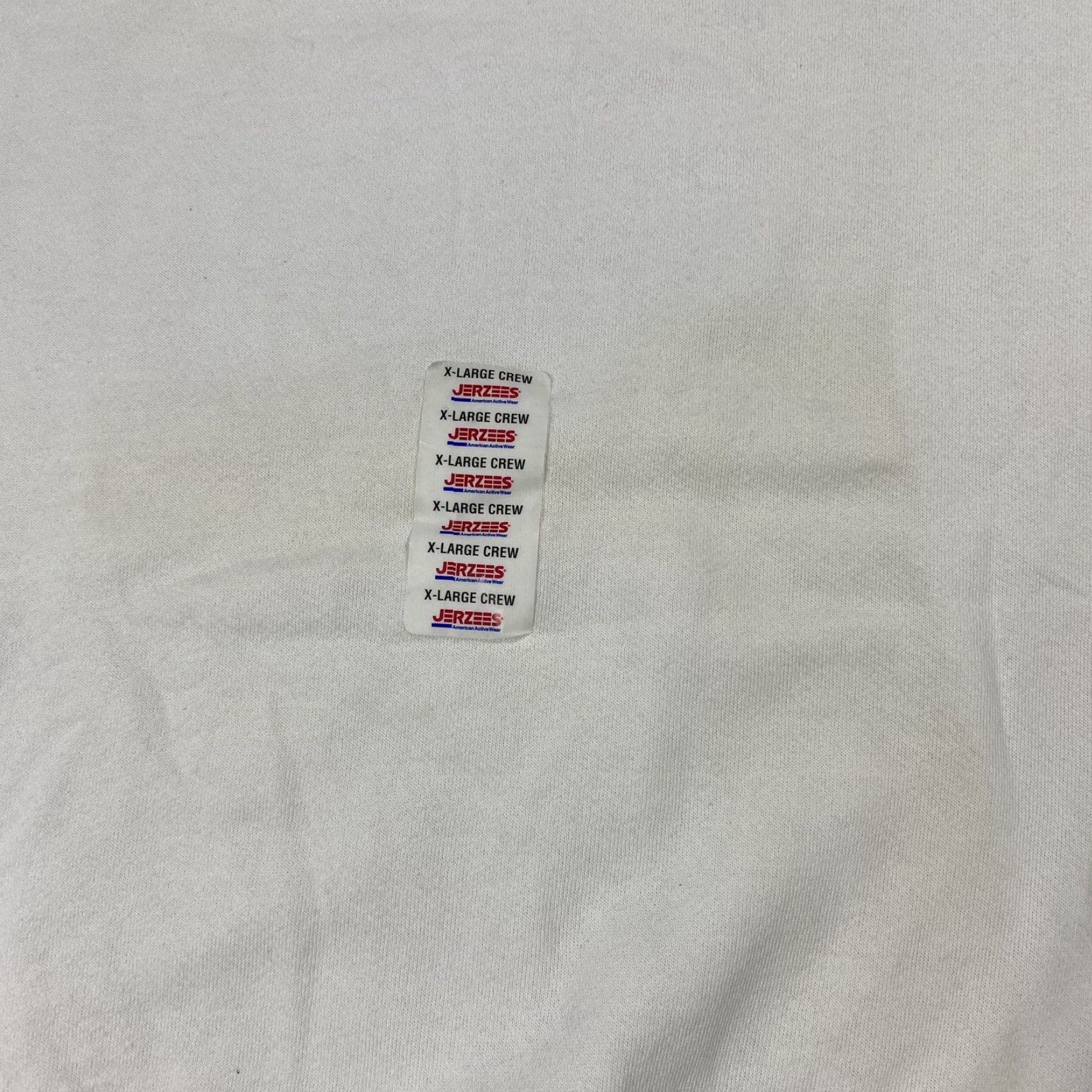 Vintage JERZEES Russell Cotton Crewneck Sweatshirt Men XL White USA Made NWT Fall Winter