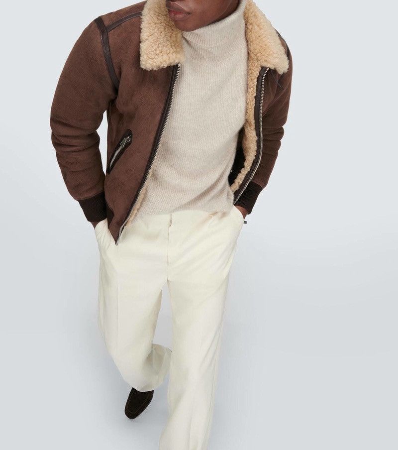 Tom Ford 🔥$10.5K VALUE 🔥Tom Ford Shearling Trimmed Leather Jacket Size US M / EU 48-50 / 2 - 5 Thumbnail