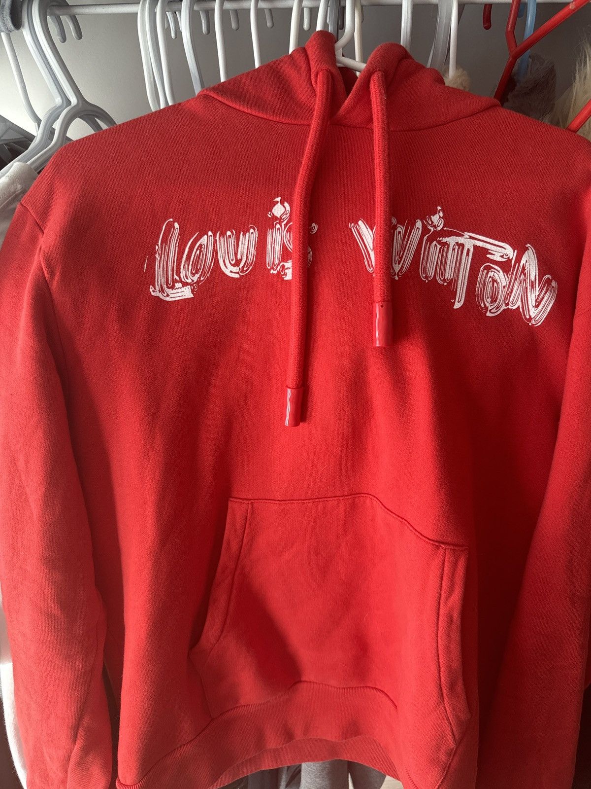 image of Louis Vuitton Hoodie Red, Men's (Size Medium)