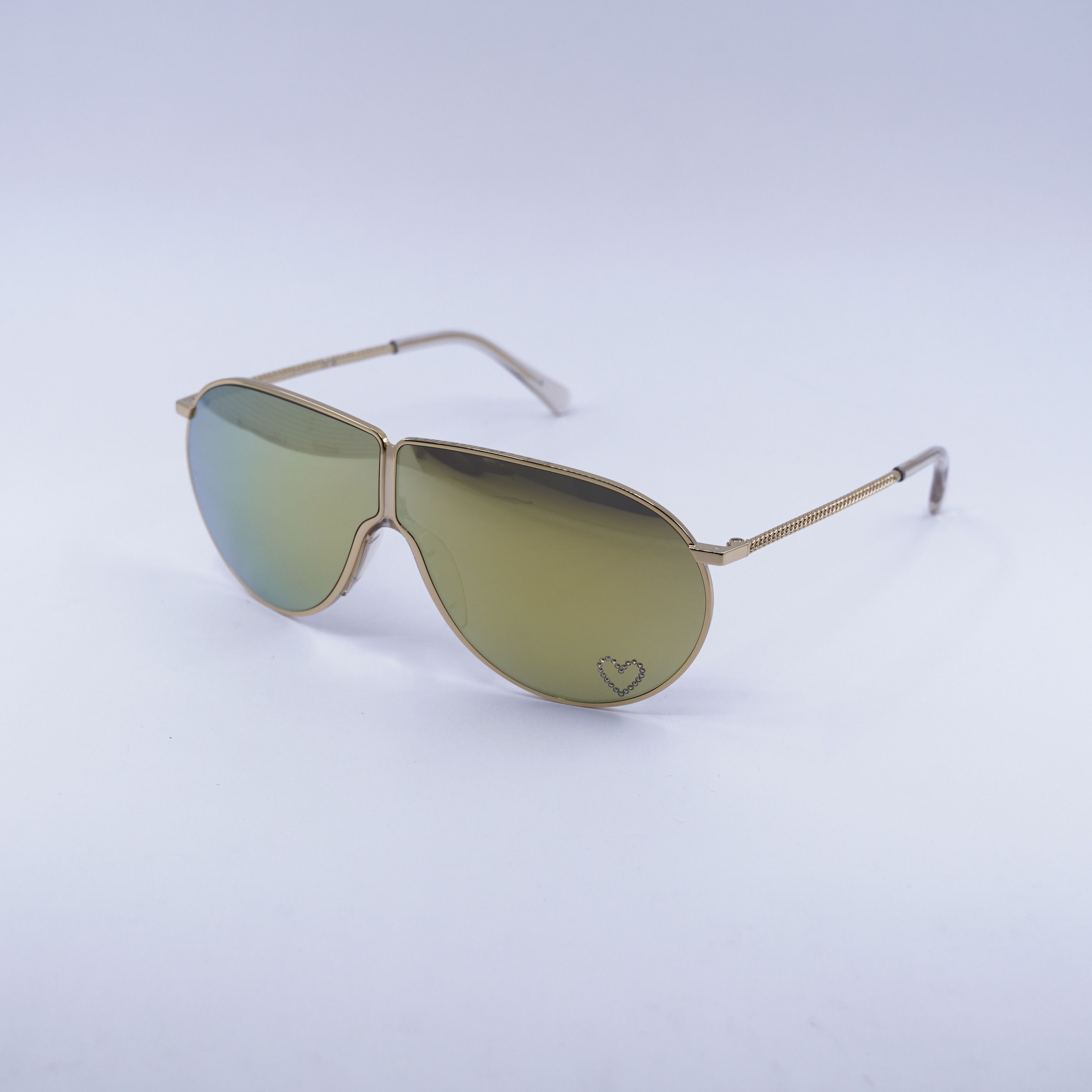 Stella McCartney Stella McCartney SC40064I 30C Sunglasses Gold Shield Frame Size ONE SIZE - 1 Thumbnail