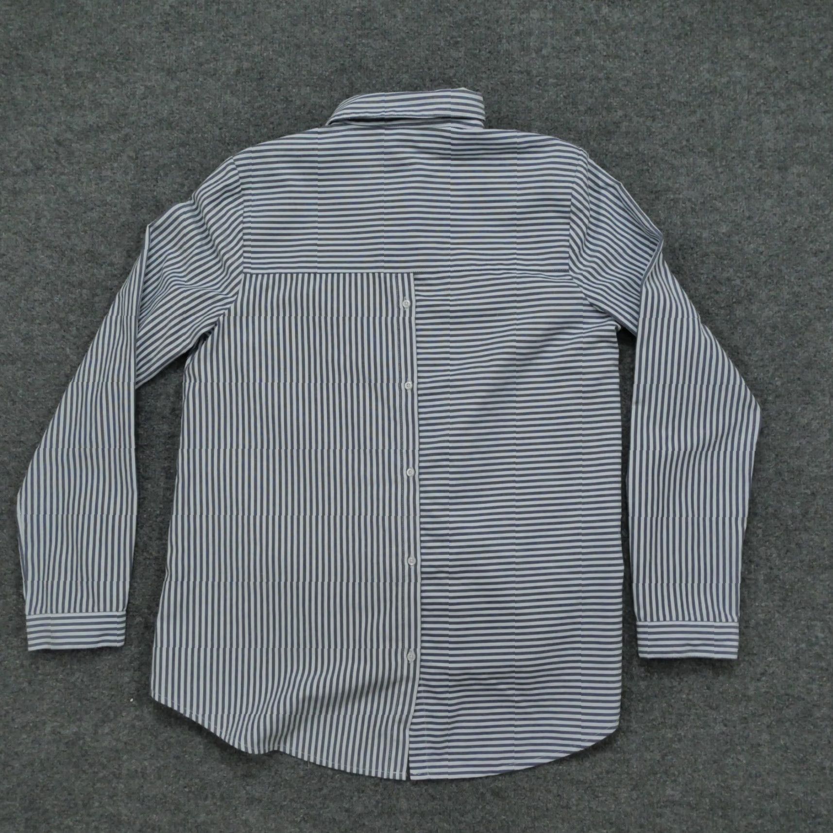 Vintage Rag Poets Shirt Women M Blue Striped Button-Up Long Sleeve Casual Shirt Size M / US 6-8 / IT 42-44 - 6 Thumbnail