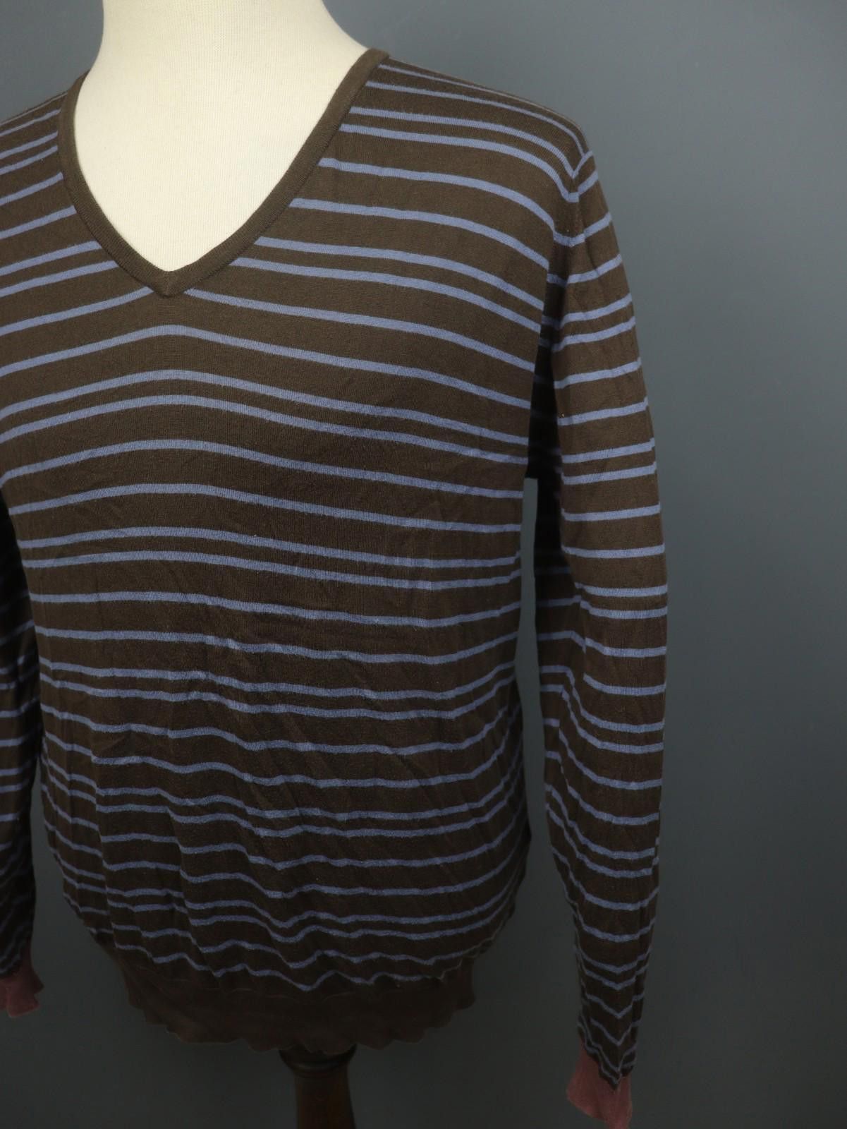 John Smedley John Smedley Brown Blue Striped Pullover Sweater Size XL Size US XL / EU 56 / 4 - 6 Thumbnail