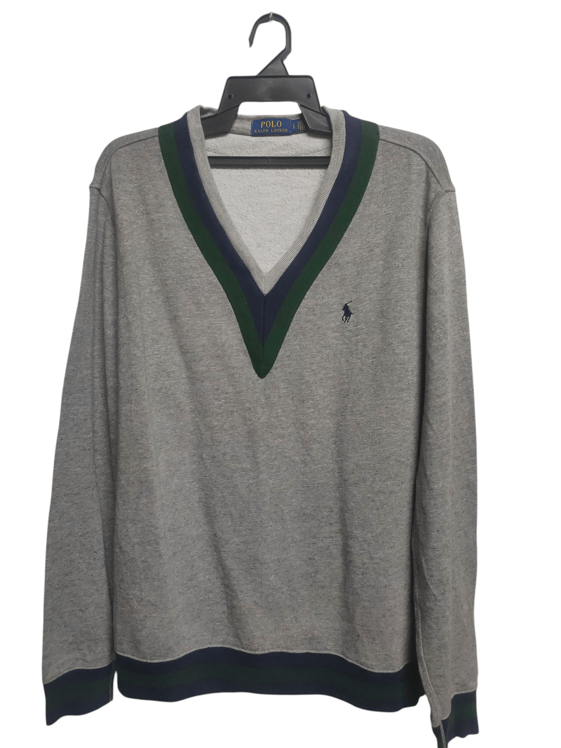 Polo Ralph Lauren Vintage Polo Ralph Lauren V-neck sweatshirt Size US L / EU 52-54 / 3 - 1 Thumbnail