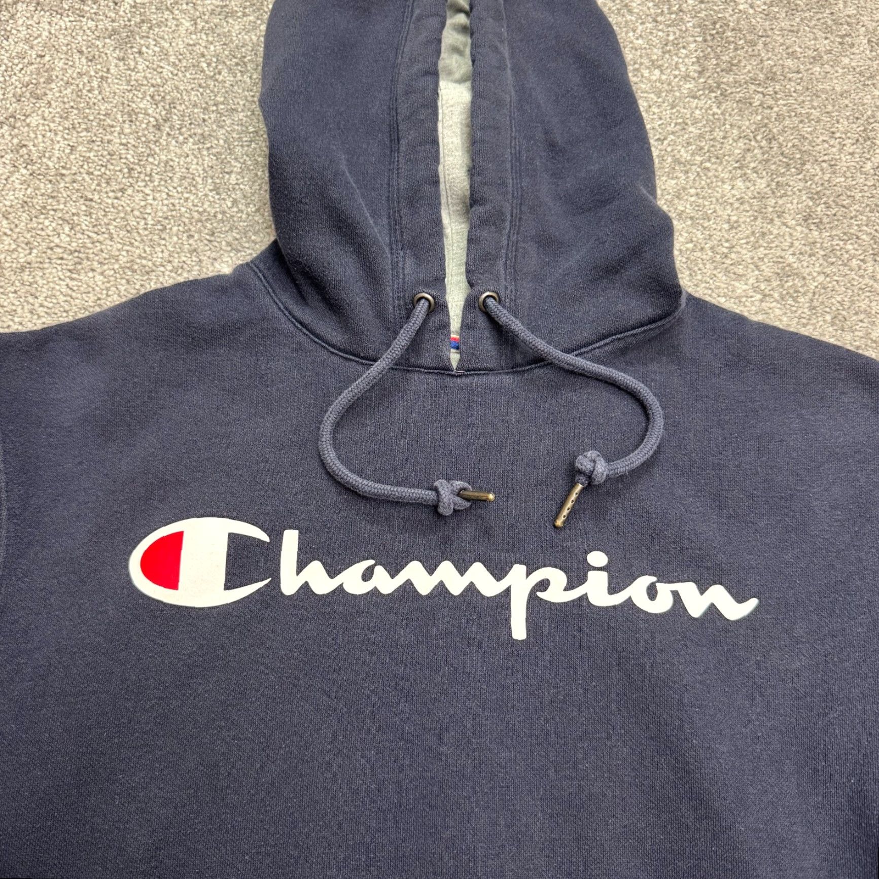Champion Champion Hoodie Pullover Mens Small Navy Blue Fleece All Seasons Hooded Sweatshirt Sports Activewear Size US S / EU 44-46 / 1 - 3 Thumbnail