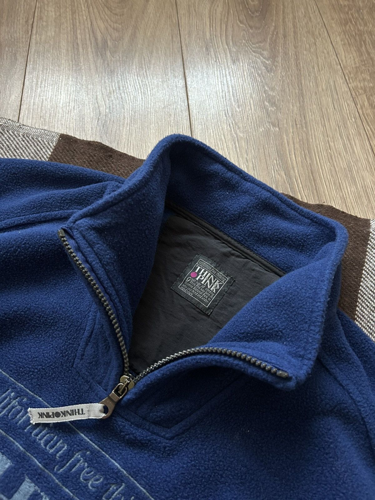 Polartec × Vintage Vintage Think Pink Big logo polar-tec fleece 1/4 zip Size US M / EU 48-50 / 2 - 3 Thumbnail