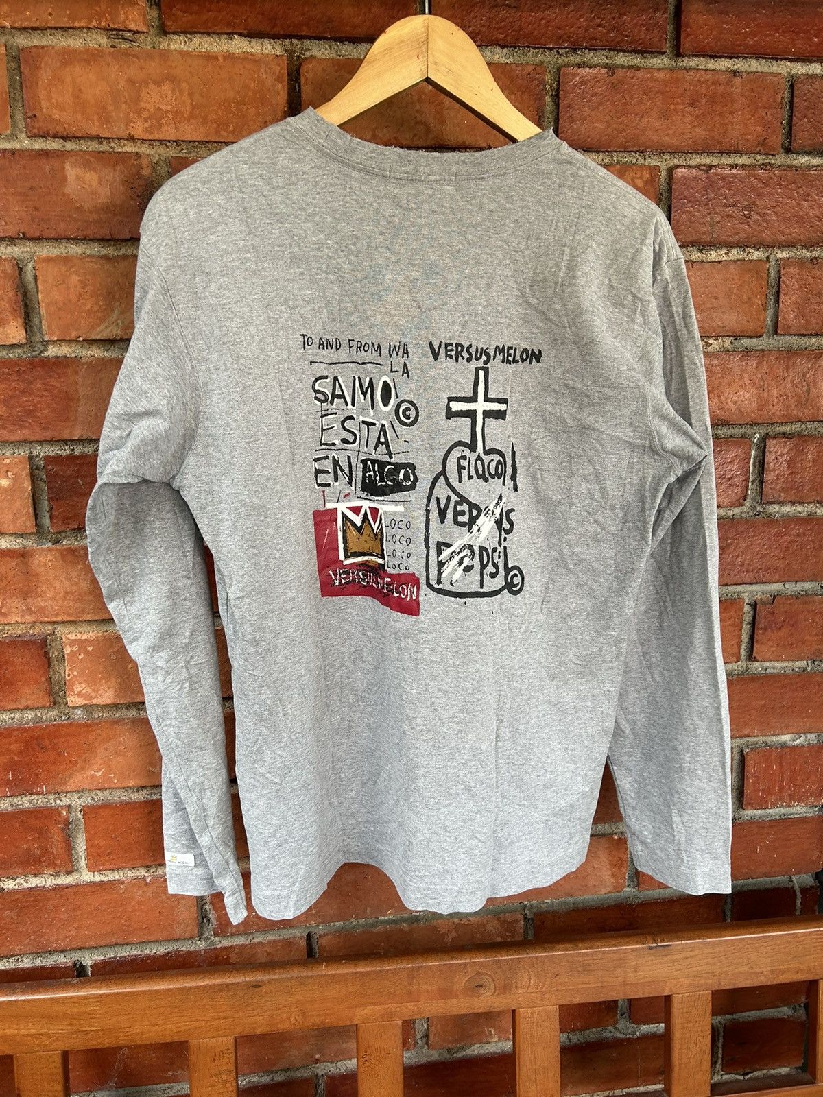 image of Jean Michel Basquiat Versus Melon in Grey, Men's (Size Medium)