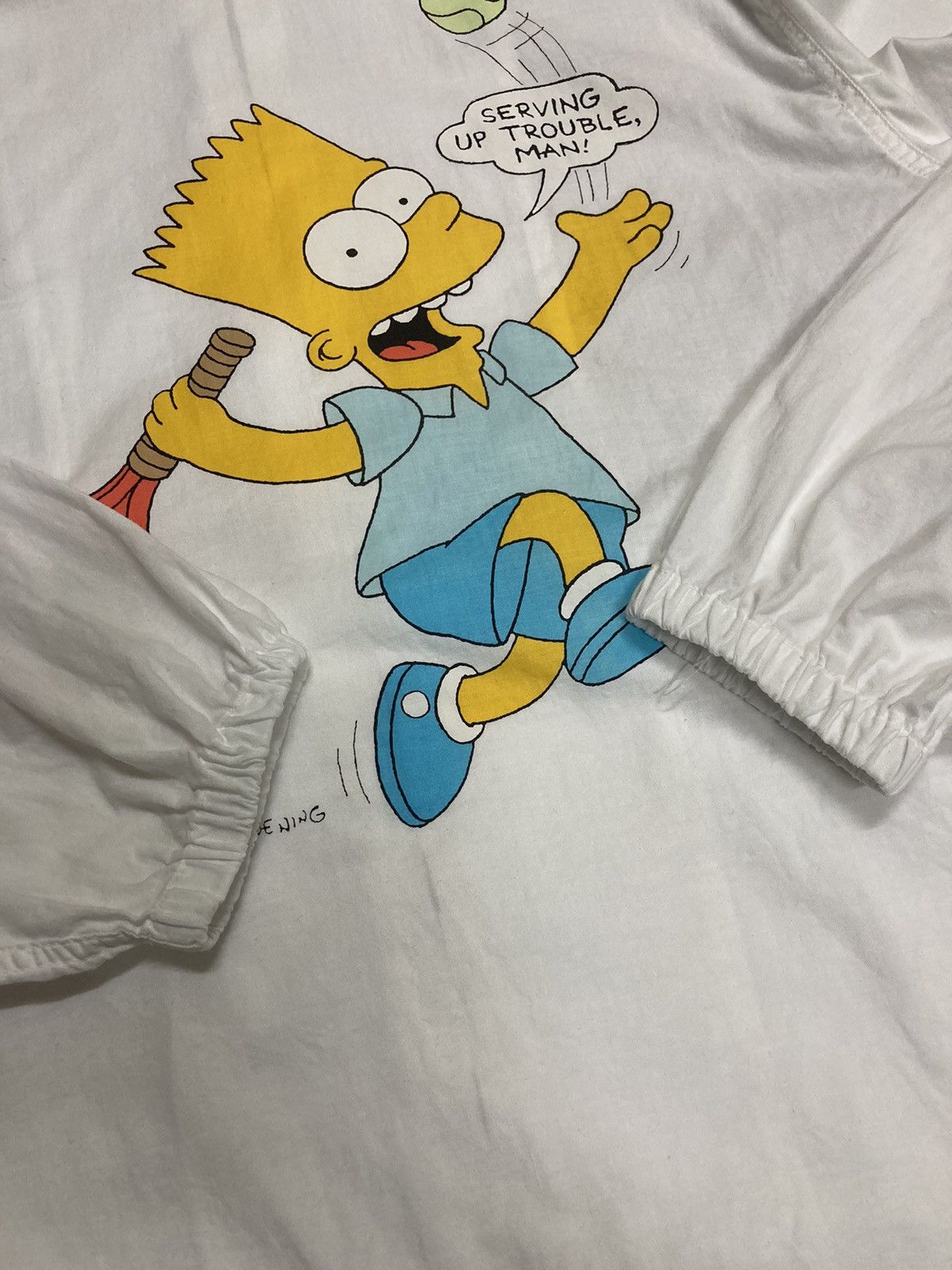 The Simpsons × Vintage Vintage 90’s The Simpsons Cotton Hoodie Jacket White Size US L / EU 52-54 / 3 - 8 Thumbnail