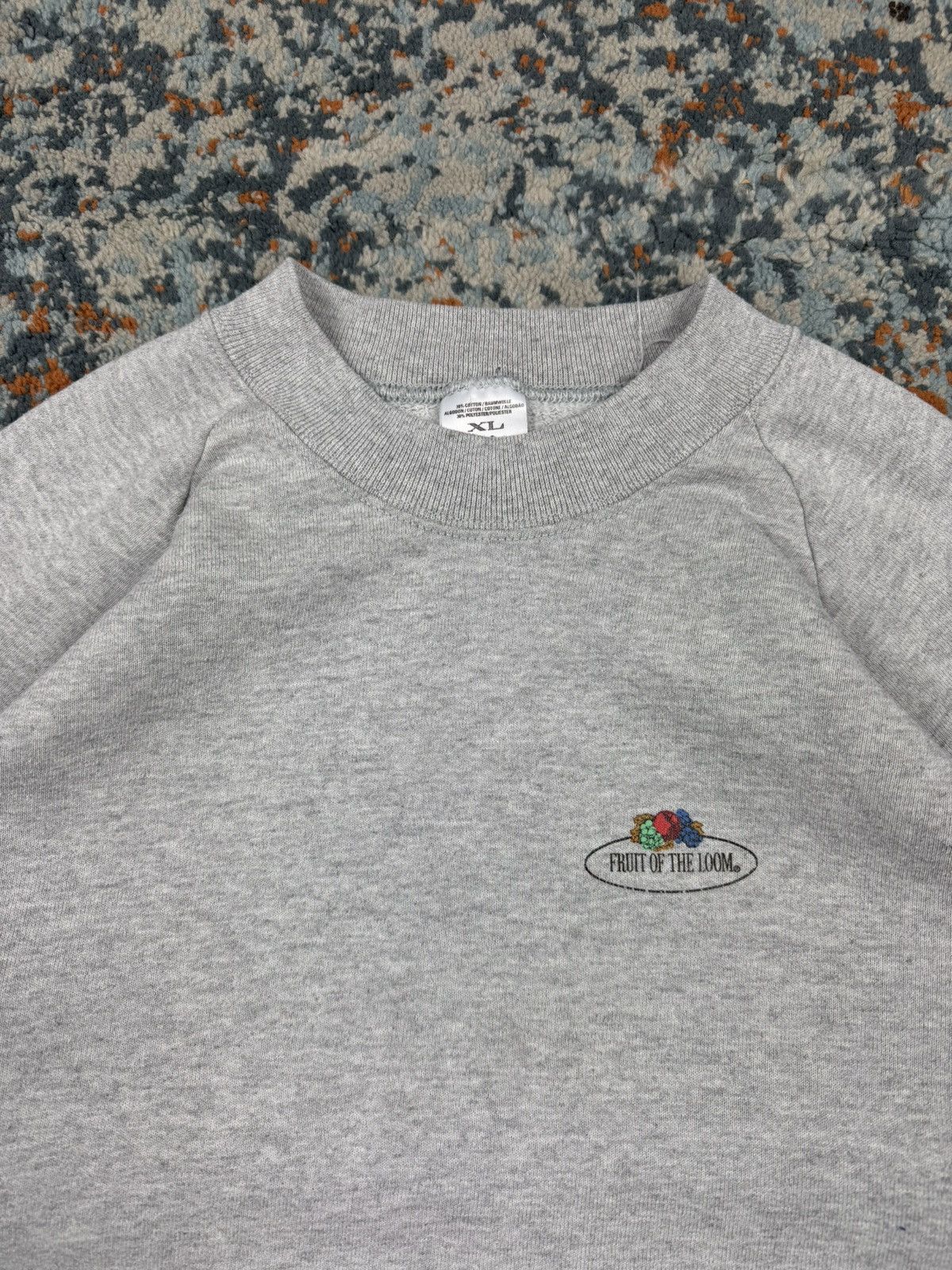 Fruit Of The Loom × Vintage Vintage 90s fruit of the loom heather grey basic sweatshirt Size US L / EU 52-54 / 3 - 4 Thumbnail