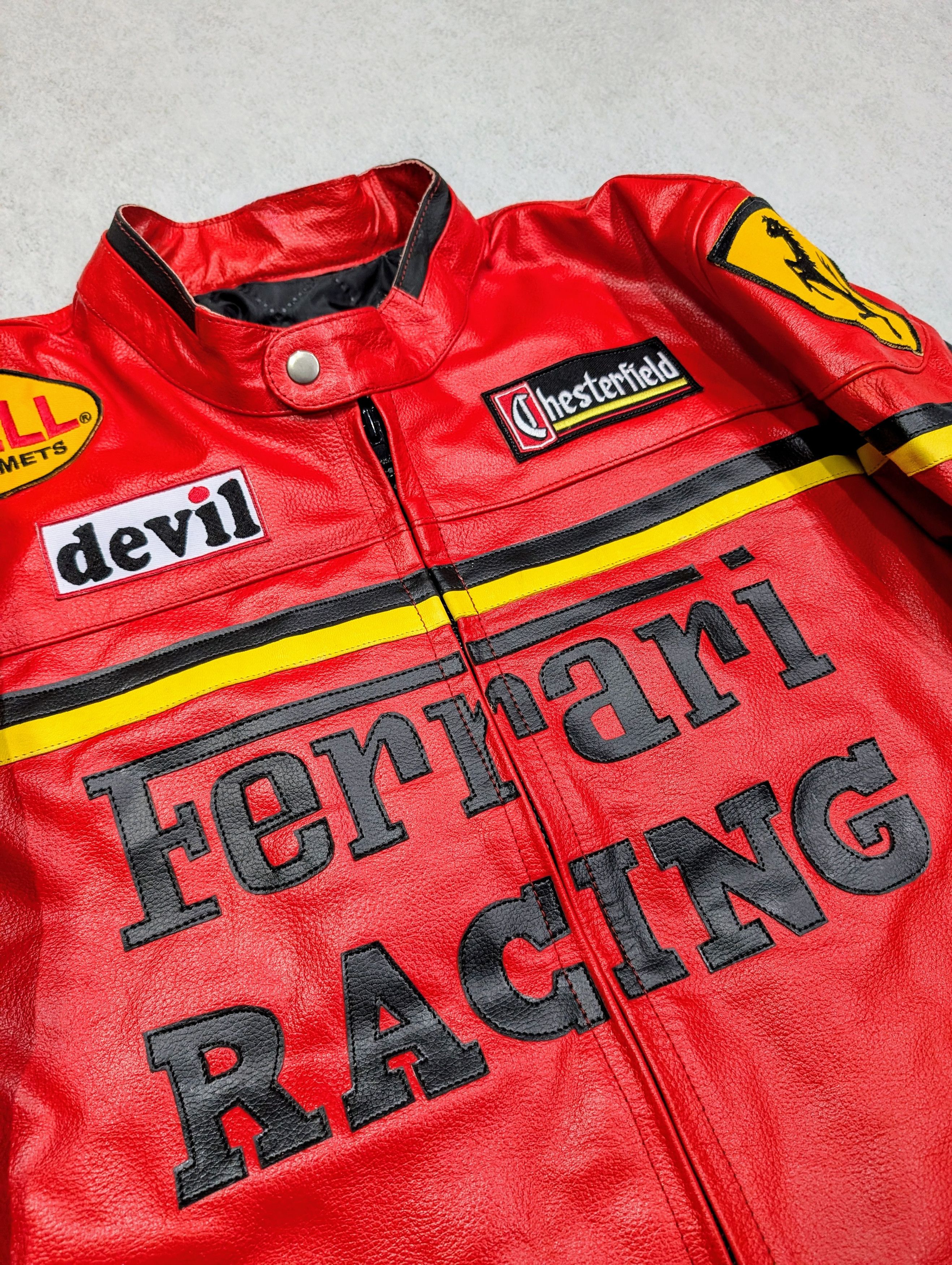 Vintage 🔥Vintage Ferrari Racing Leather Jacket 100% genuine leather Size M / US 6-8 / IT 42-44 - 4 Thumbnail