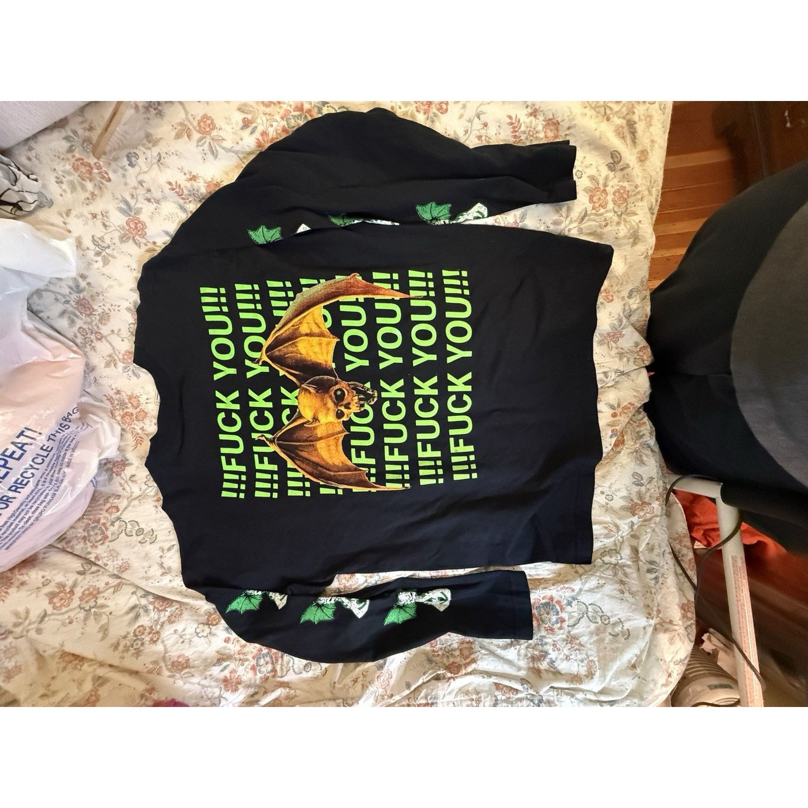 Vintage Overkill Longsleeve F@@k You Screen Stars Vintage t- Shirt Size US XL / EU 56 / 4 - 12 Thumbnail